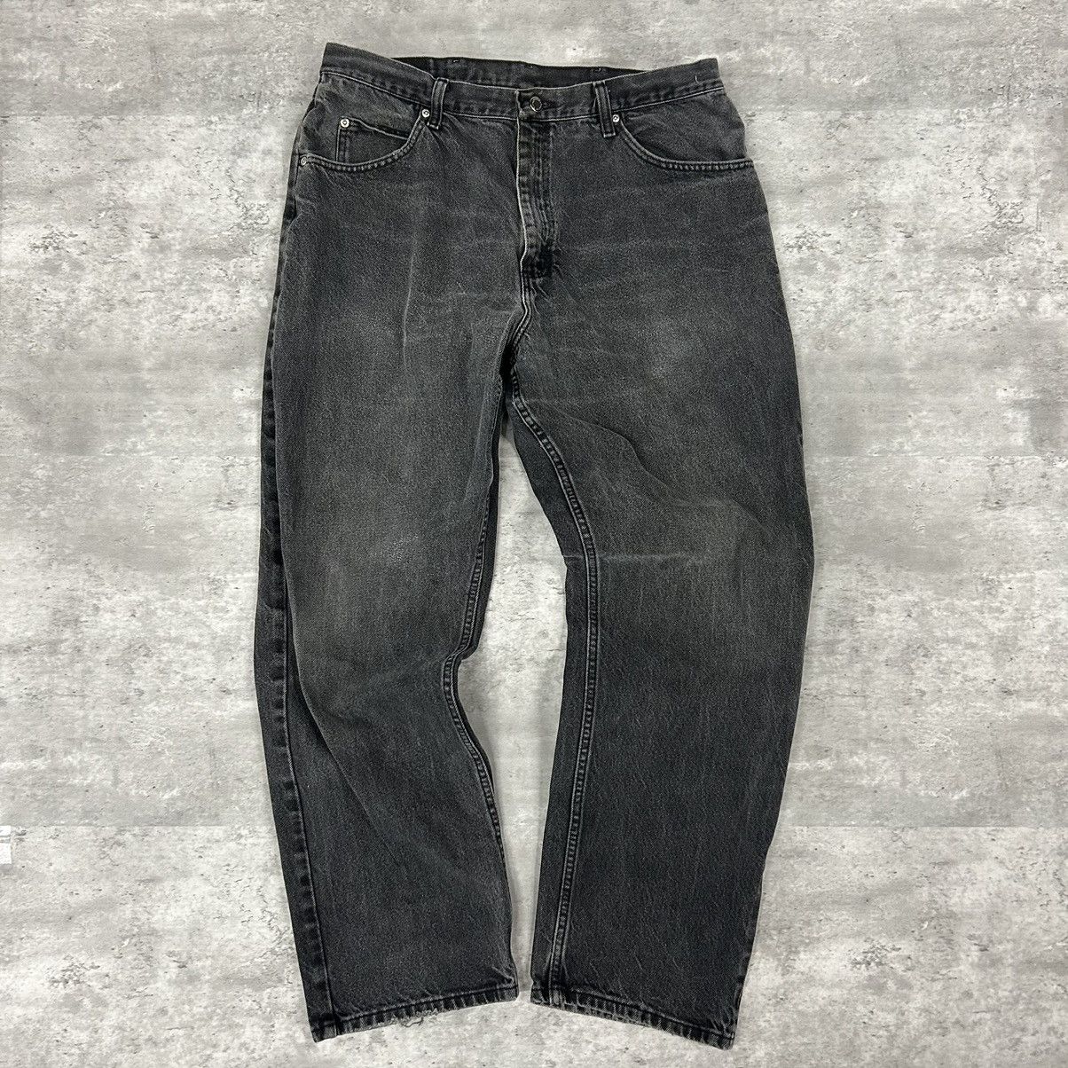Vintage vintage faded black denim jeans size 34x30 Size US 34 / EU 50 - 1 Thumbnail