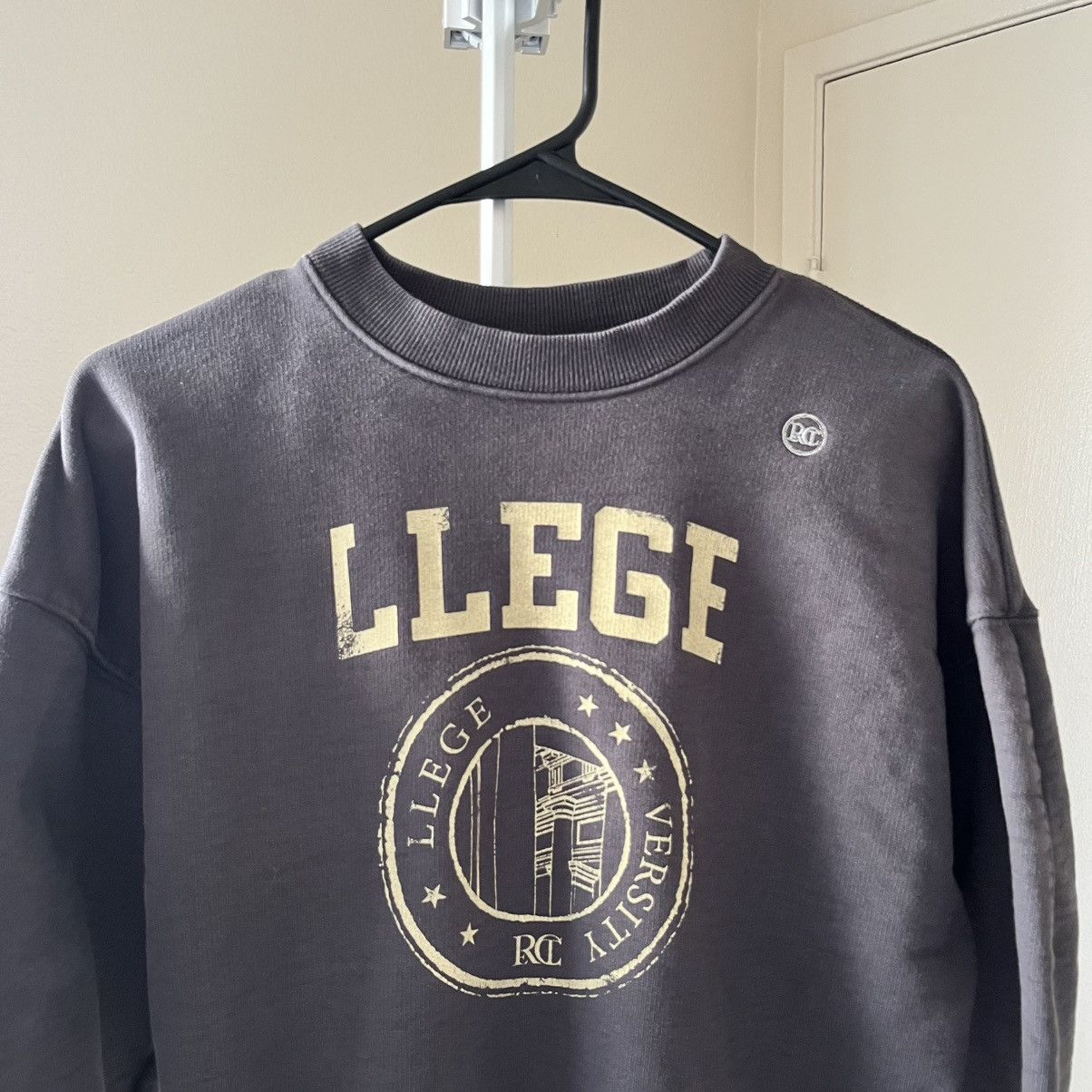 RECTO Recto Llege-logo Cropped Sweatshirt Gray Unisex One Size Size US S / EU 44-46 / 1 - 2 Thumbnail