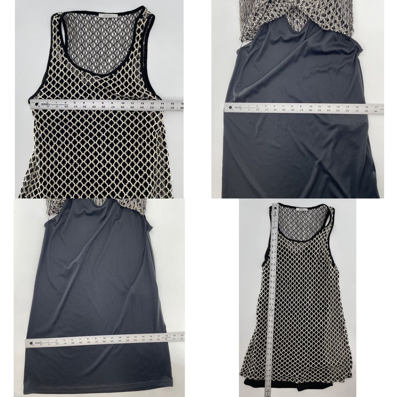 Zara Zara Trafaluc Black & Ivory Crochet Cami Lined Sleeveless Short Dress Size S Size 28" / US 6 / IT 42 - 8 Thumbnail