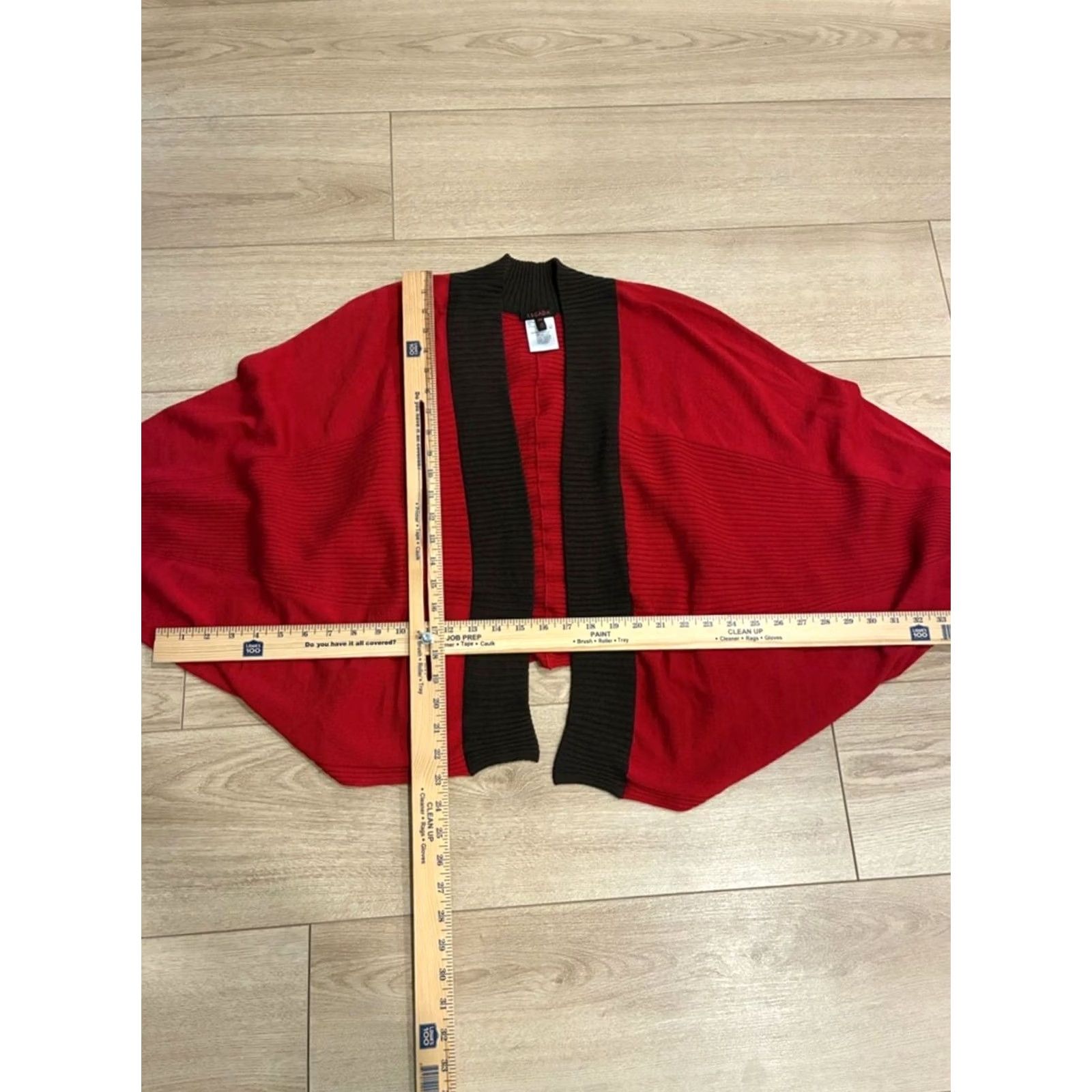 Escada VINTAGE Escada Cardigan Women Batwing Open Front 100% Wool Red Brown Size XL Womens Artwear 46/XL Size XL / US 12-14 / IT 48-50 - 5 Thumbnail