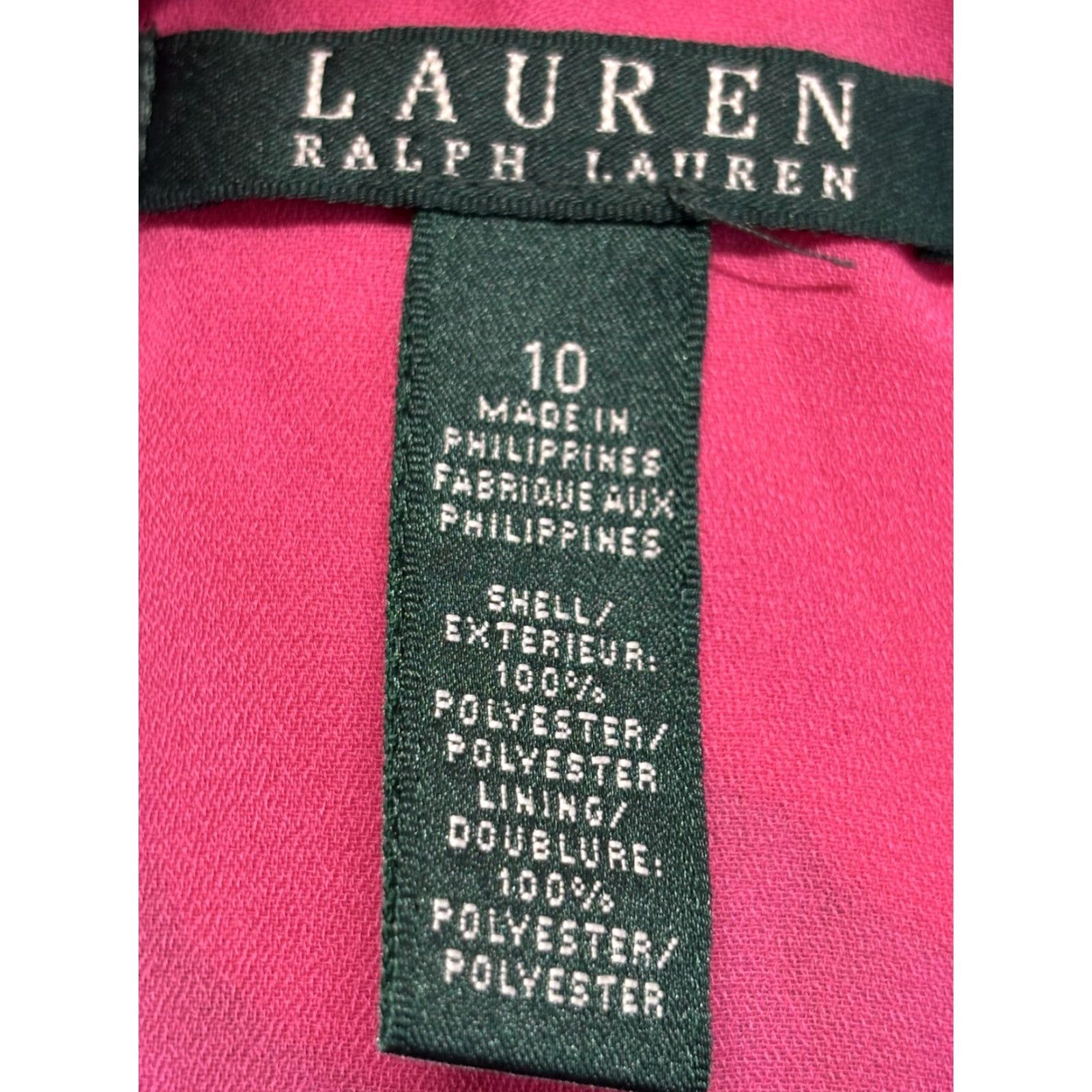 Ralph Lauren Lauren Ralph Lauren Floral Dress Sz 10 Women’s Sleeveless V-Neck Multicolor Short Lined Pockets Size L / US 10 / IT 46 - 8 Thumbnail