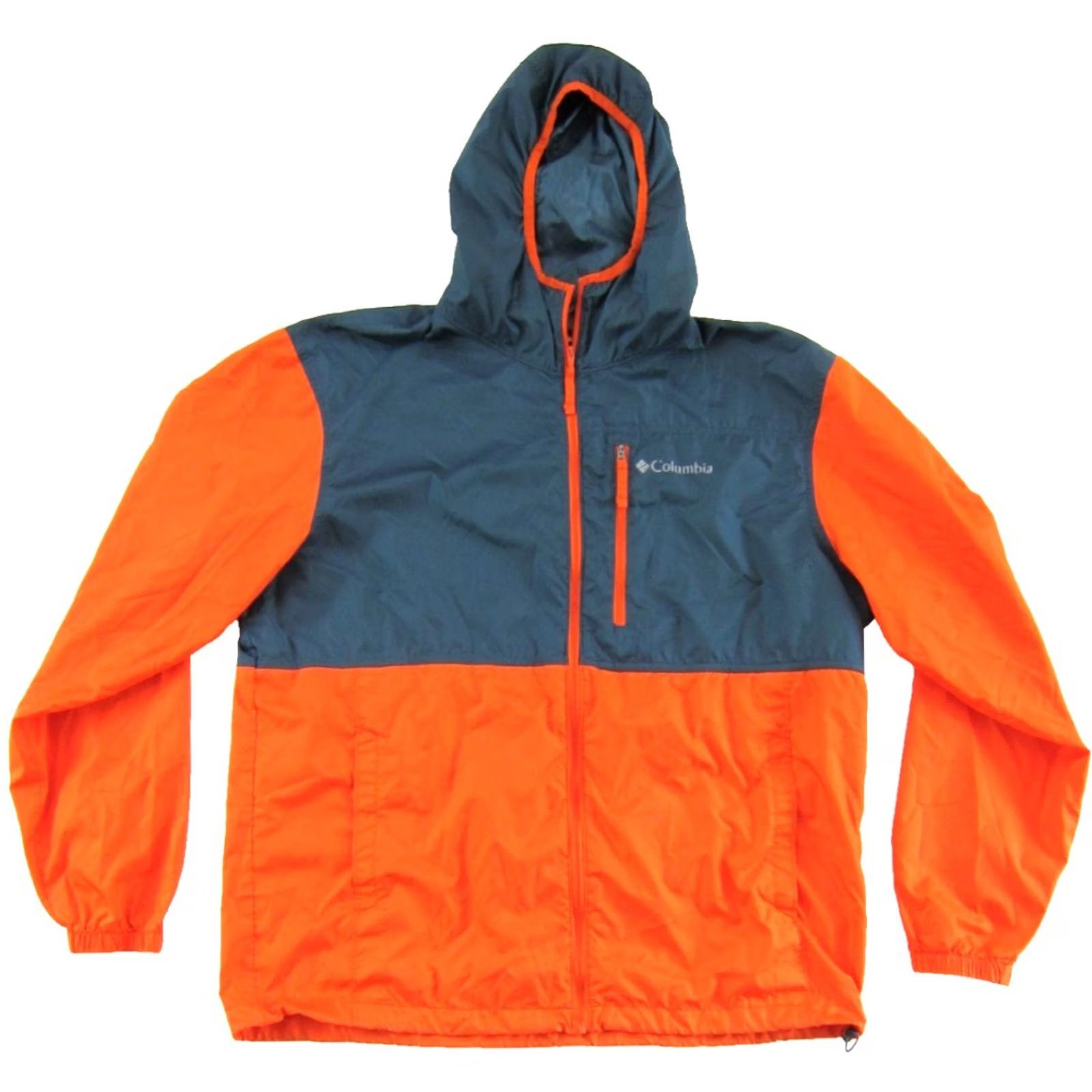 Vintage Columbia Windbreaker Jacket Men L Orange Lightweight Packable Hooded Size US L / EU 52-54 / 3 - 2 Thumbnail
