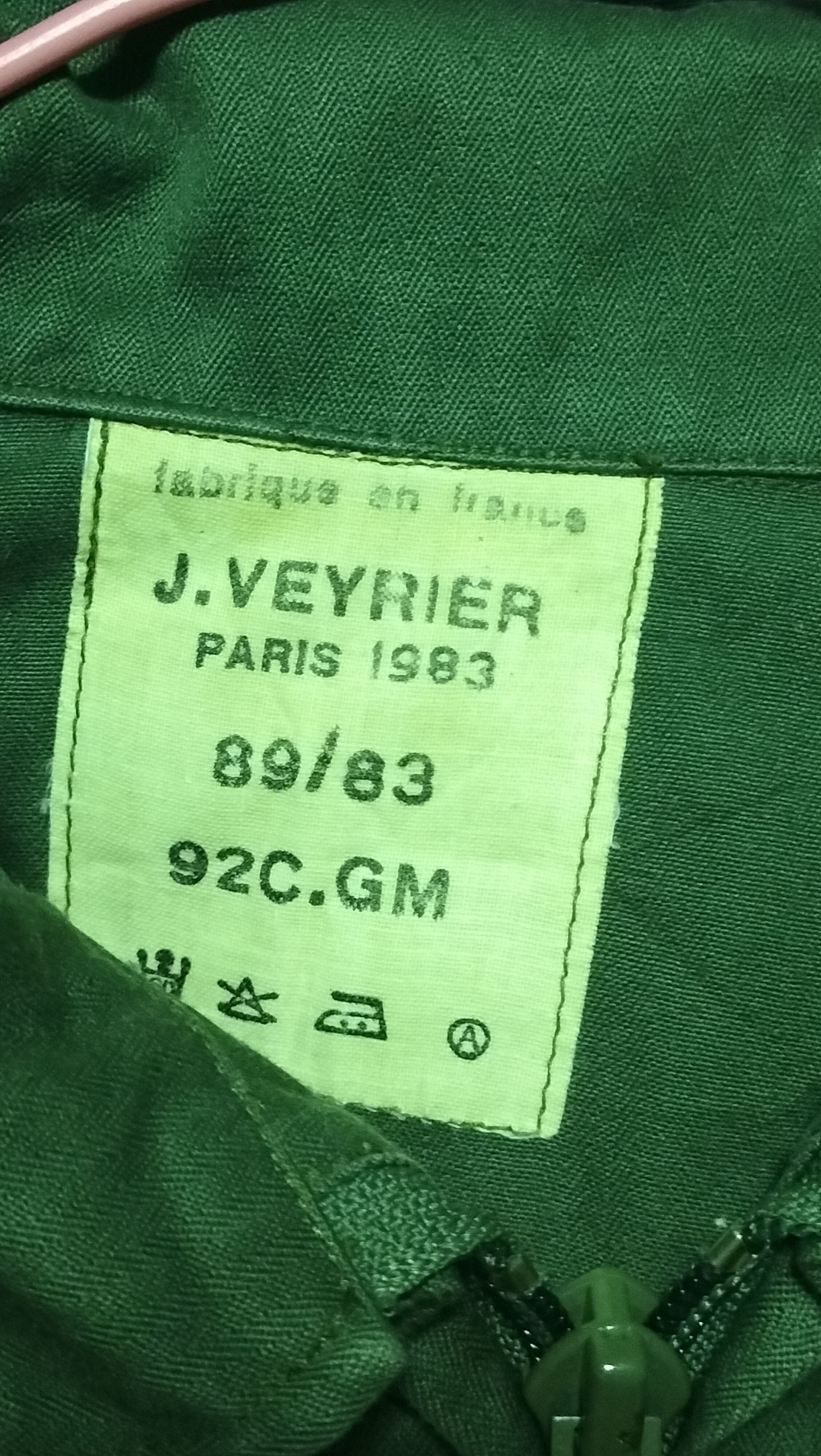 Vintage 70s France Military Jacket HBT Moleskin fashion Army Size US M / EU 48-50 / 2 - 2 Thumbnail