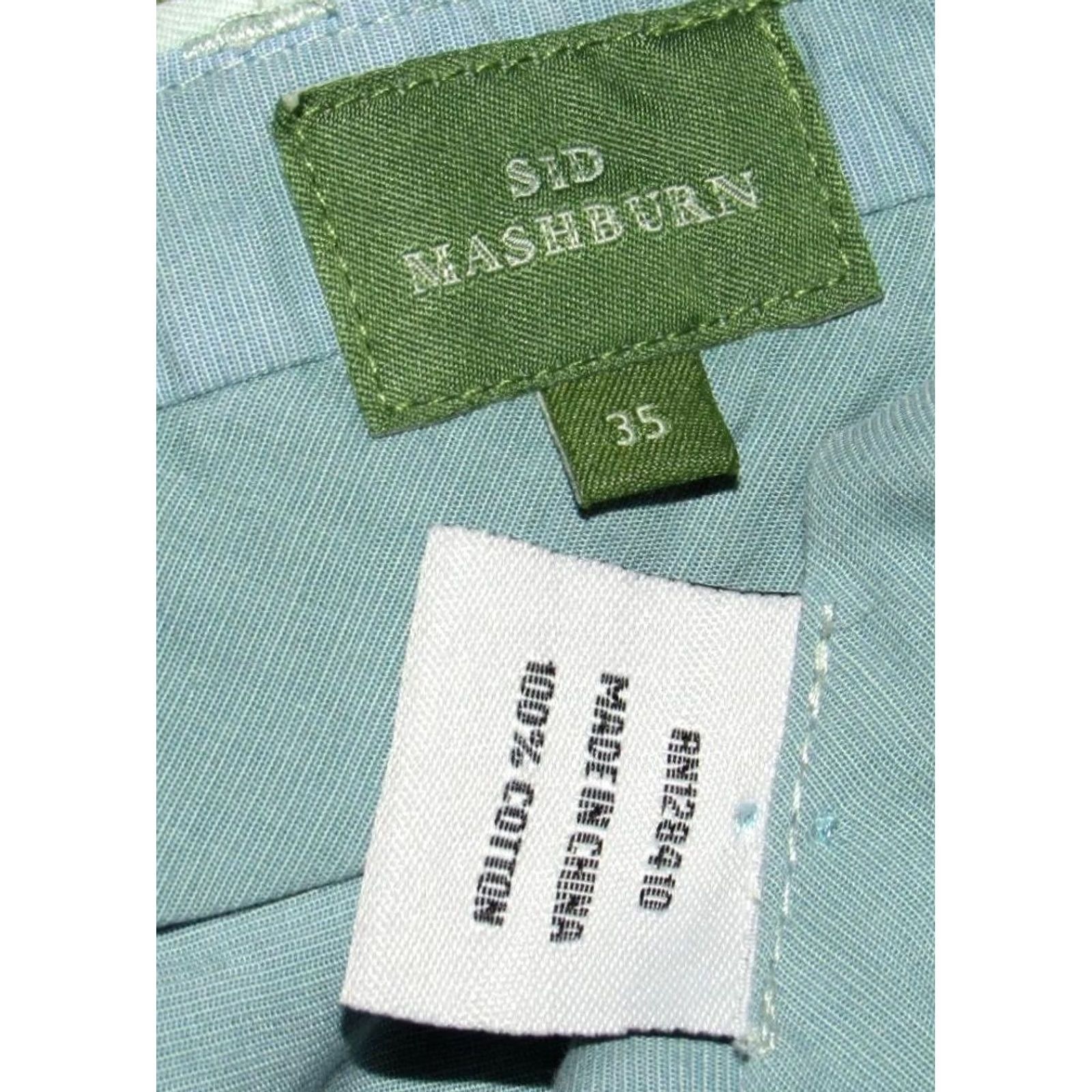 Sid Mashburn SID MASHBURN Mint Green Cotton Flat Front Chino Pants 35 x 27 Mens Chino 35 Mint Green 100% Cotton Flat Front Pants 90s? Size US 35 - 5 Thumbnail