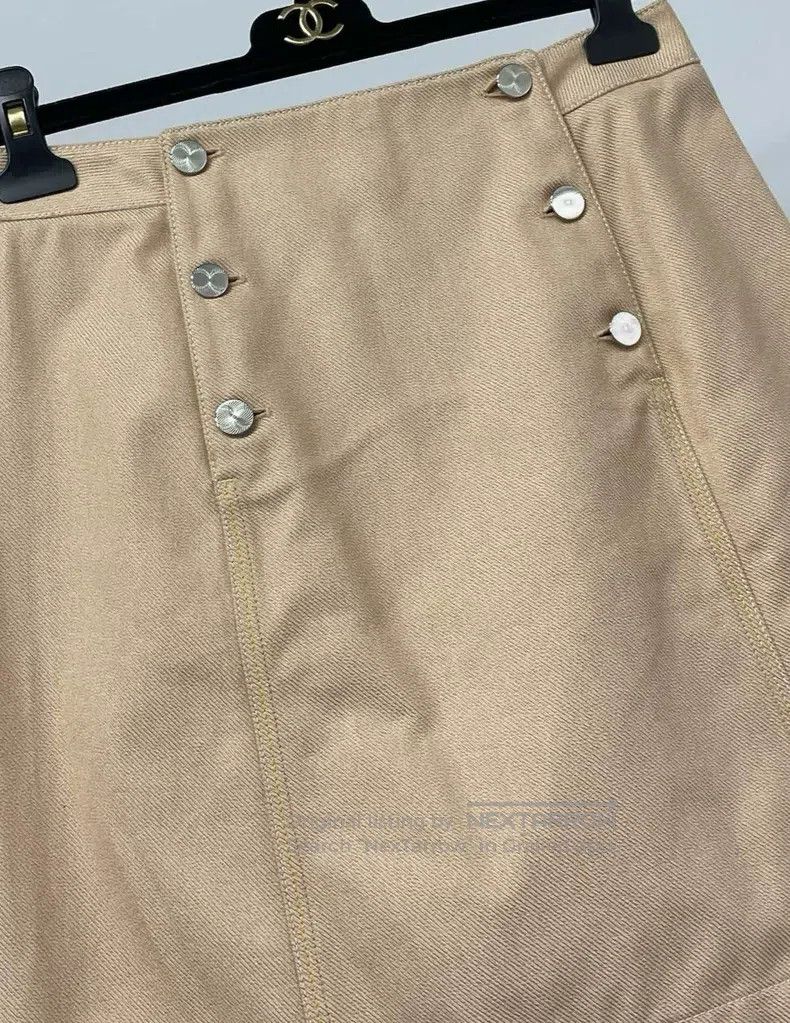 Hermes Hermes Nude Pink Double-breasted Short Skirt Size 24" / US 00 / IT 34 - 4 Thumbnail