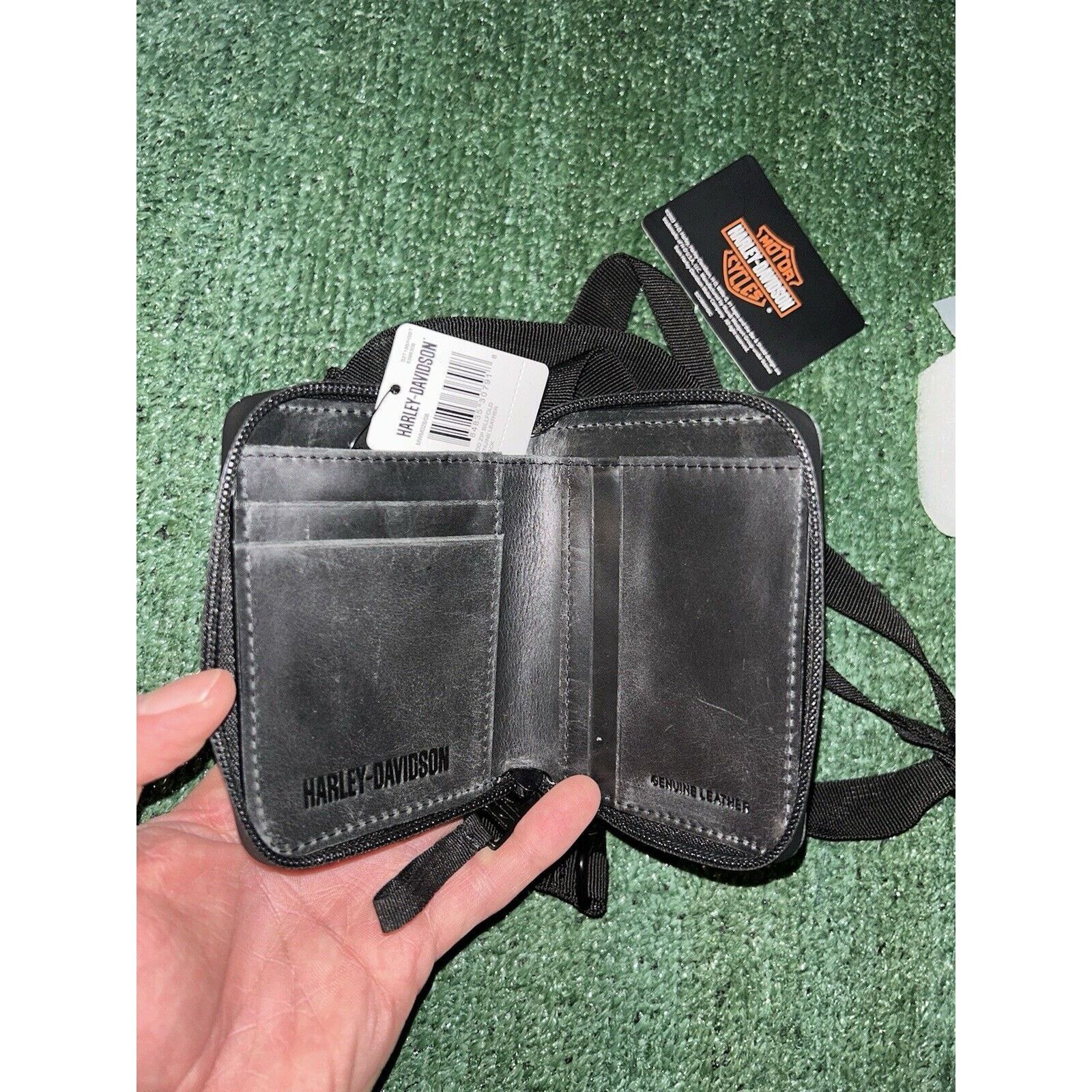 Vintage Harley Davidson Genuine Leather Wallet Size ONE SIZE - 8 Thumbnail
