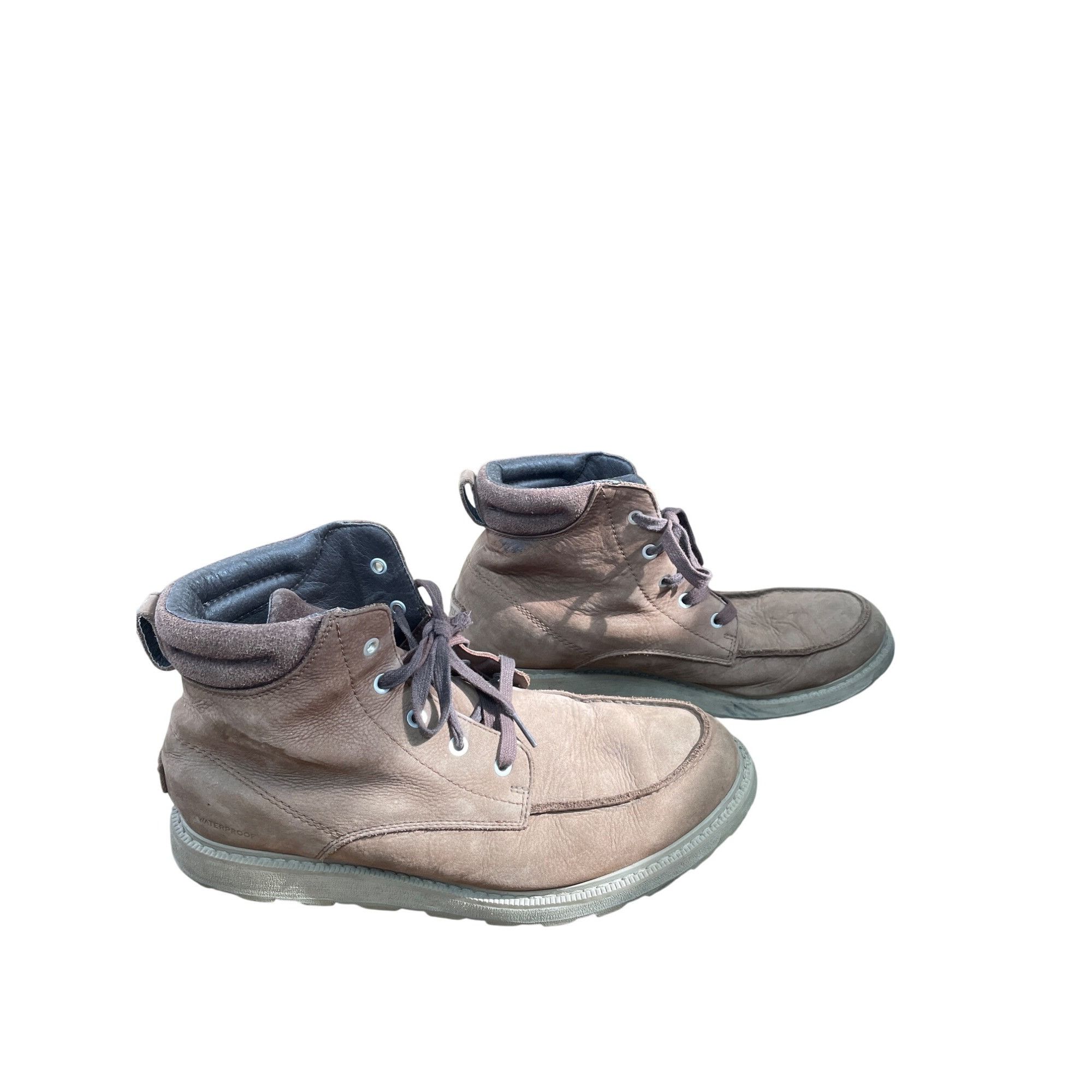 SOREL Sorel Mens Brown Leather Waterproof Ankle Boots Size 11 SKU Size US 11 / EU 44 - 4 Thumbnail