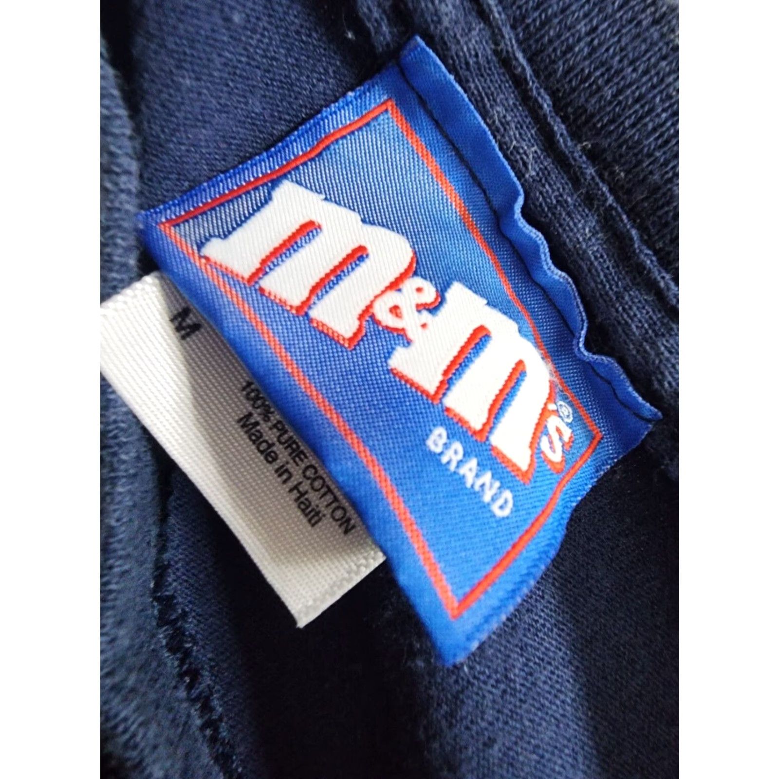 Vintage M&M's Candy Blue Christmas Guitar T-Shirt Adult Medium Graphic Logo Music Holiday Mens Size US M / EU 48-50 / 2 - 5 Thumbnail