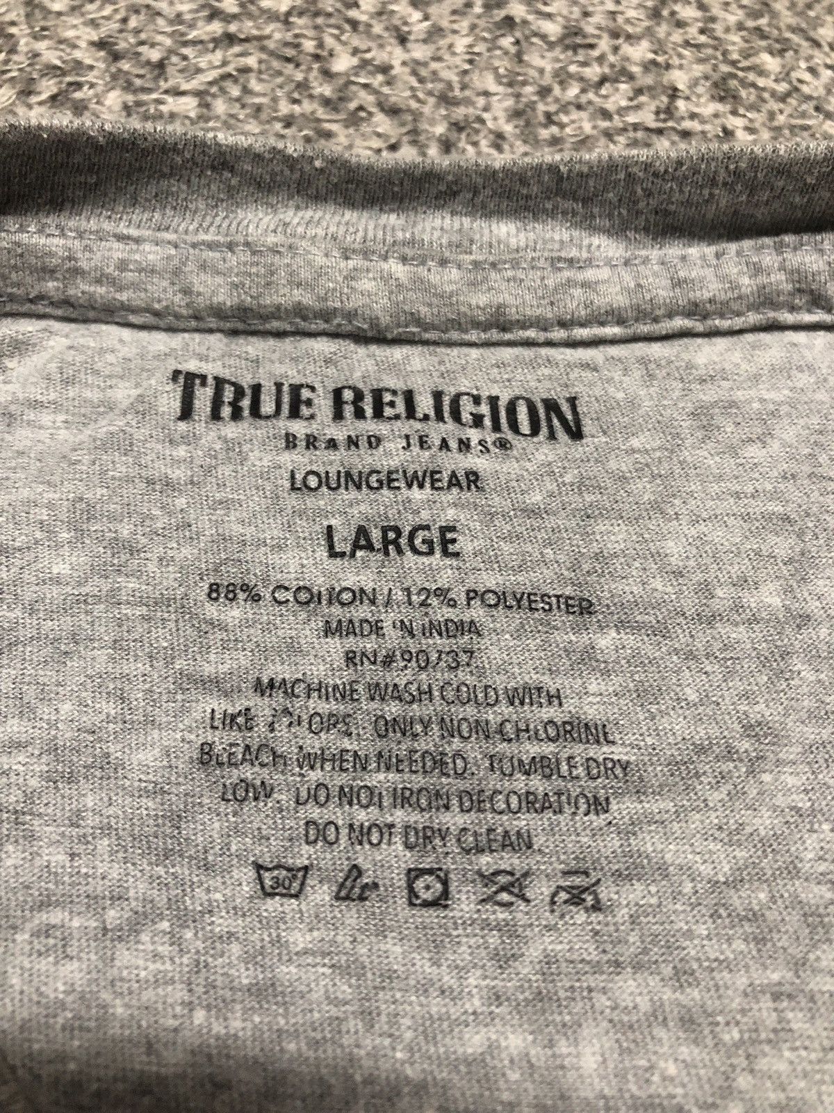 Japanese Brand Japanese Brands True Religion Big Logo Loungewear Tee Size L / US 10 / IT 46 - 11 Thumbnail