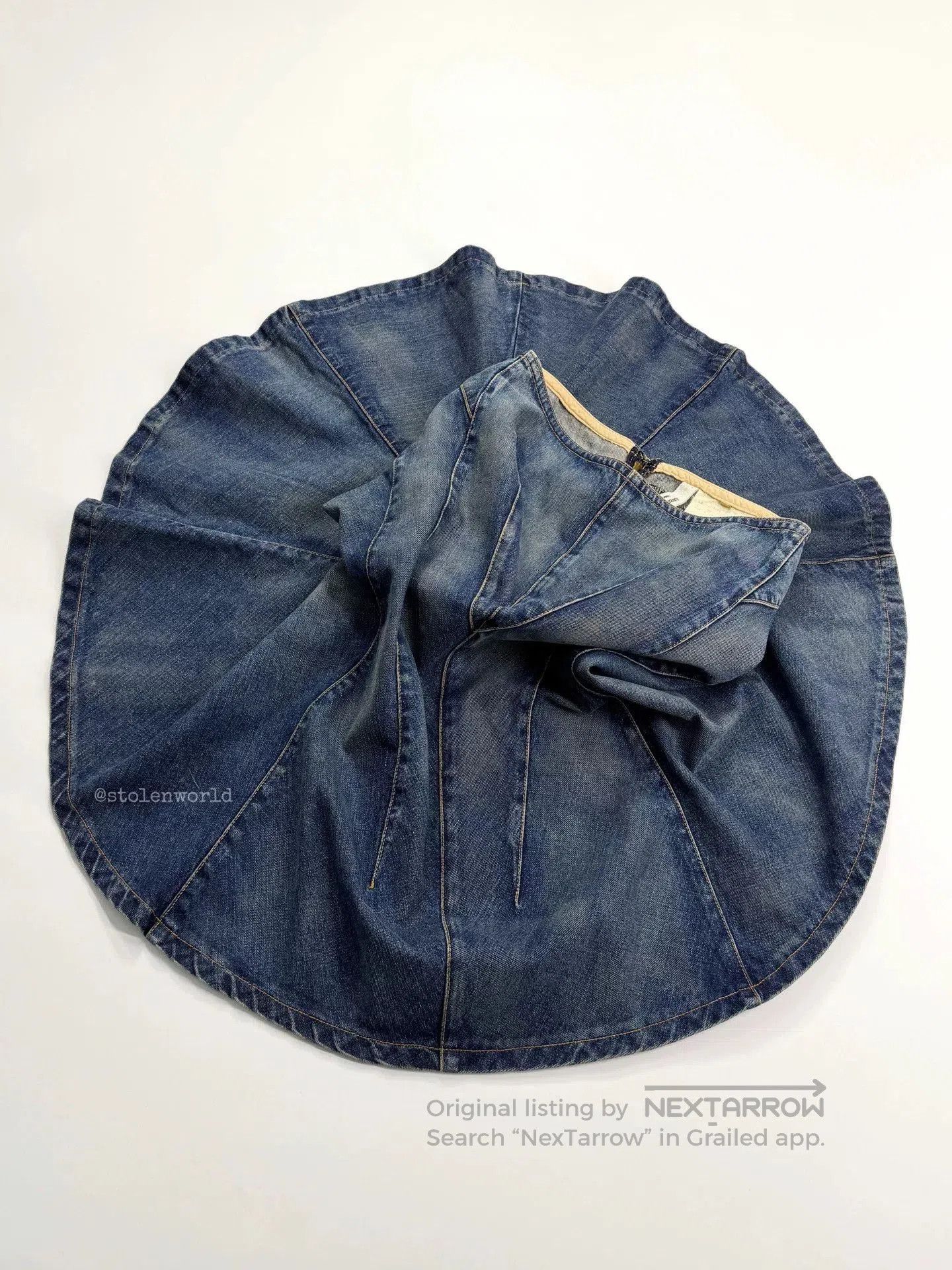 Junya Watanabe deconstructed denim flare skirt by junya watanabe. Size 23" - 4 Thumbnail