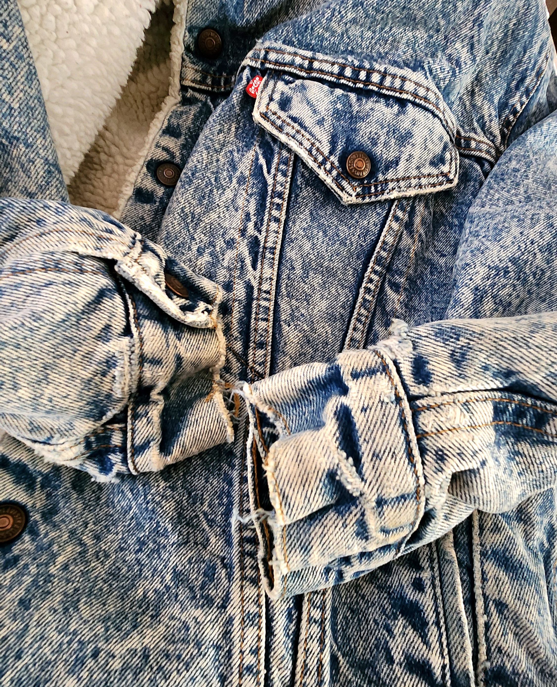 Levi's Levi's True Vintage Acid Wash Denim Trucker Jacket XL Sherpa Size US XL / EU 56 / 4 - 12 Thumbnail
