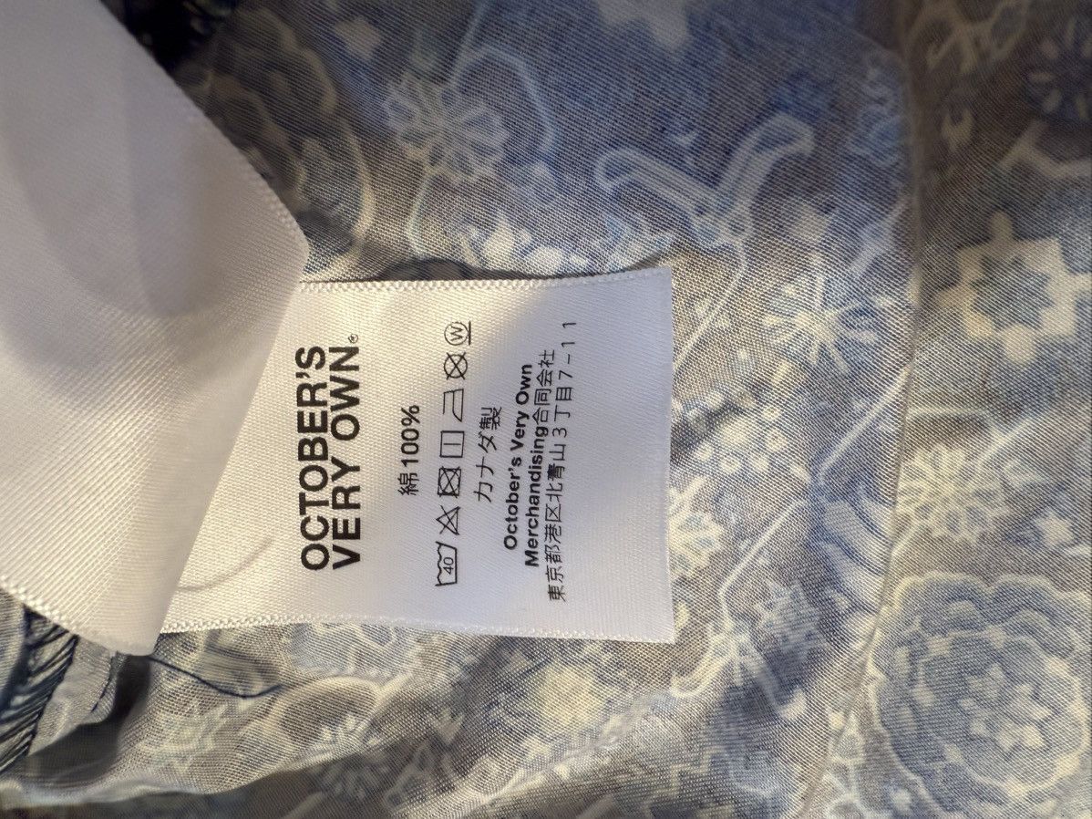 October's Very Own OVO Blue Pattern Summer Short Sleeve Button Up Size US L / EU 52-54 / 3 - 5 Thumbnail