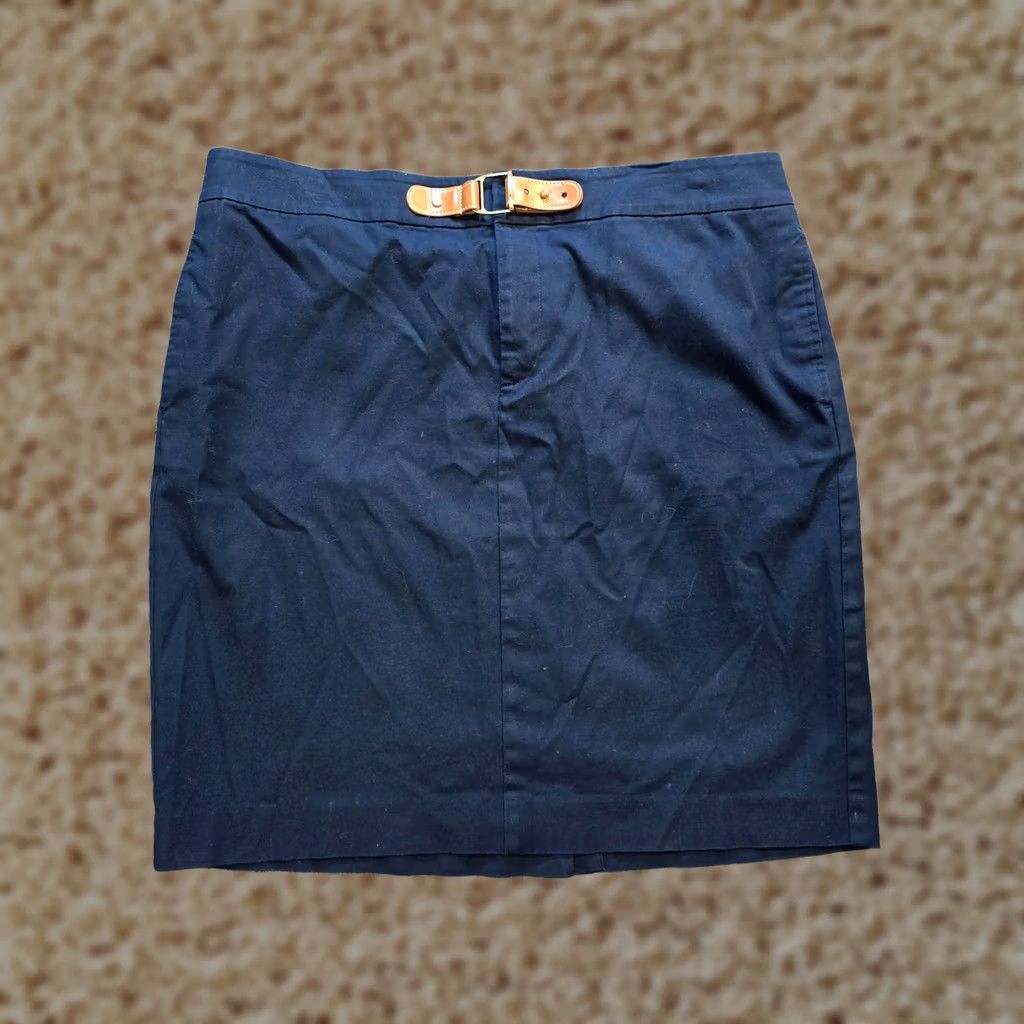 Ralph Lauren VINTAGE? Lauren Ralph Lauren Skirt Women 14 Blue Pencil Classic Capsule Timeless All Seasons Short Wool? Size 36" / US 14 / IT 50 - 1 Thumbnail
