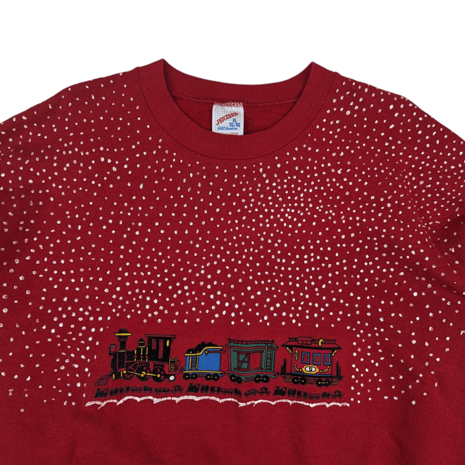 Jerzees Vintage 90's JERZEES Train Railway Art Custom Sweatshirt Size US XL / EU 56 / 4 - 4 Thumbnail