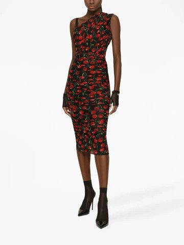 Dolce & Gabbana o1y0825 Midi Dress in Multicolor Size M / US 6-8 / IT 42-44 - 5 Thumbnail