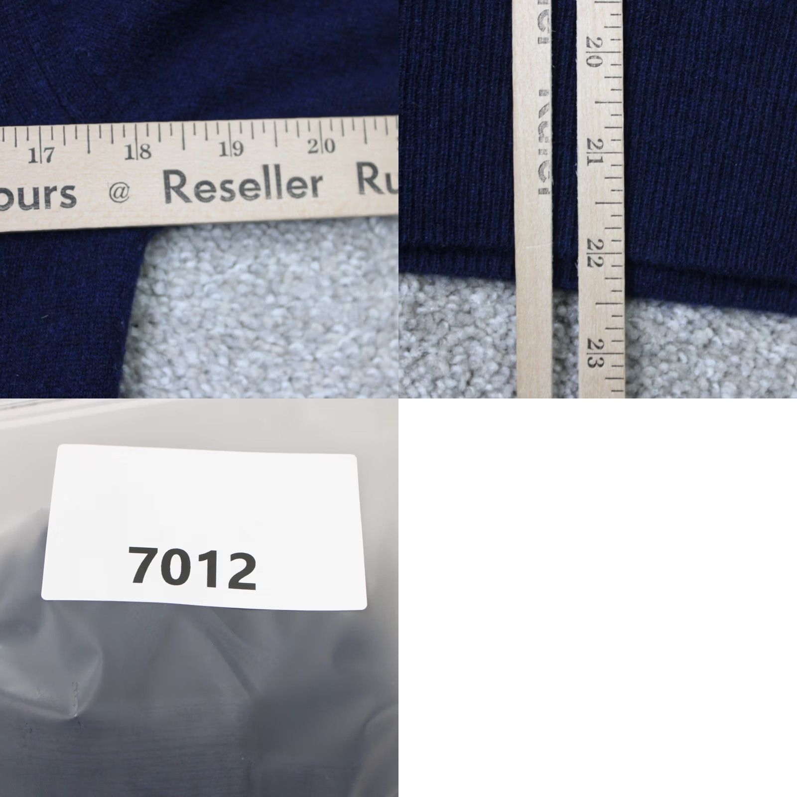 NAADAM Naadam Mens XS Blue 100% Cashmere V-Neck Long Sleeve Pullover Sweater Size US XS / EU 42 / 0 - 8 Thumbnail