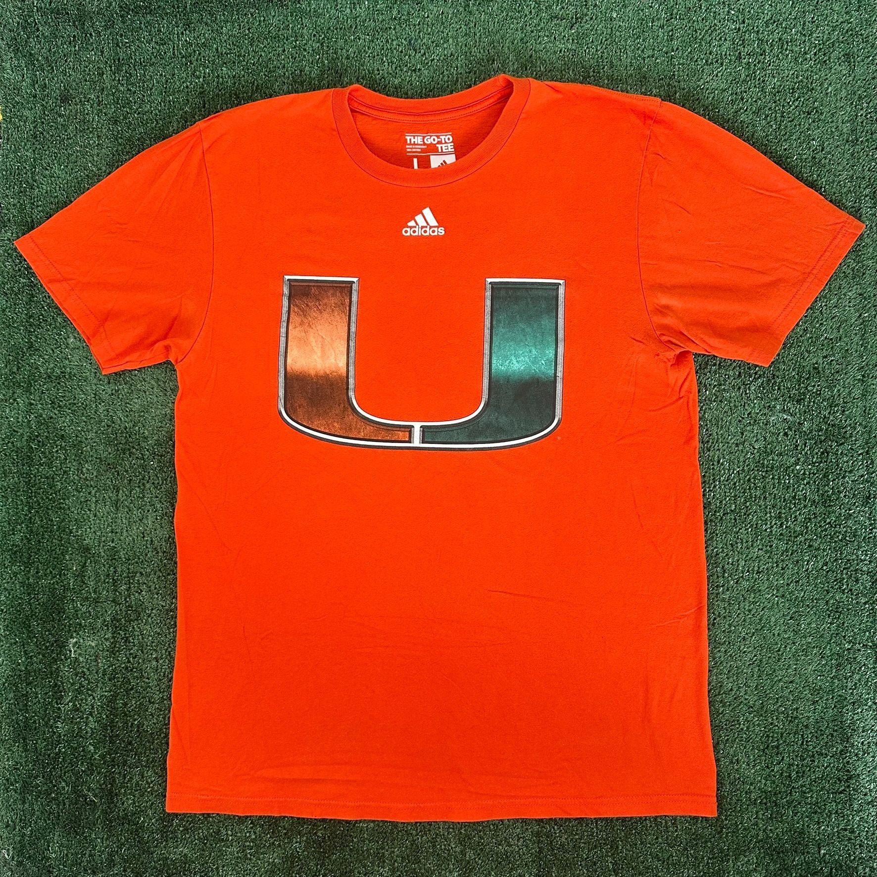 Adidas Adidas University Miami Hurricanes T-Shirt UM Metallic Tee Size US L / EU 52-54 / 3 - 1 Thumbnail