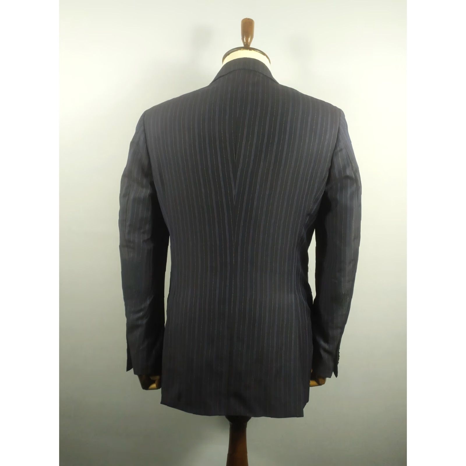 Etro ETRO Wool Suit Men Size 52 Striped 2 Piece Vintage Regular Chest 42 Black 90s Mens Size 52R - 3 Thumbnail