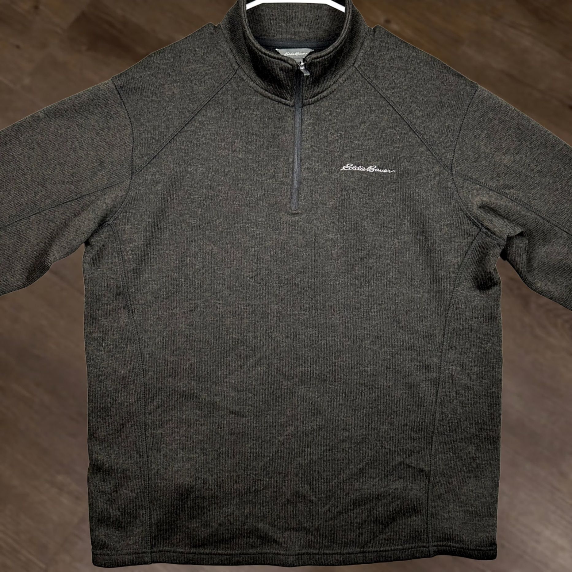 Eddie Bauer Eddie Bauer Fleece Sweater Mens L Black Quarter Zip Pullover Mock Neck Logo Size US L / EU 52-54 / 3 - 1 Thumbnail