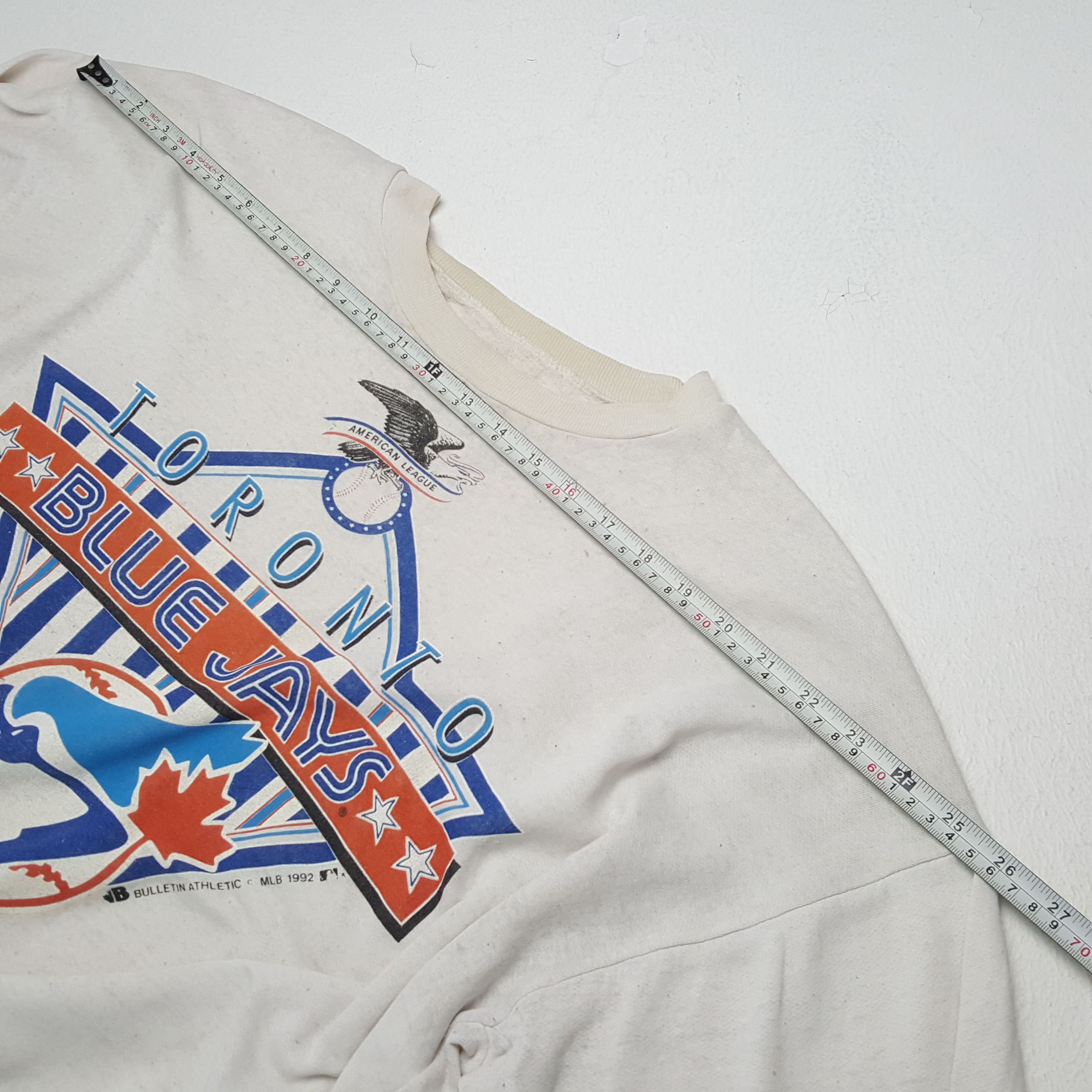 MLB × Vintage TORONTO BLUE JAYS Baseball Vintage Distressed Sweatshirt Size US XL / EU 56 / 4 - 4 Thumbnail