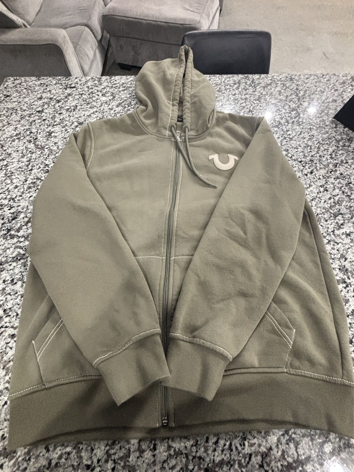 True Religion True Religion Buddha Zip Hoodie Olive Green Size XL Size US XL / EU 56 / 4 - 1 Thumbnail