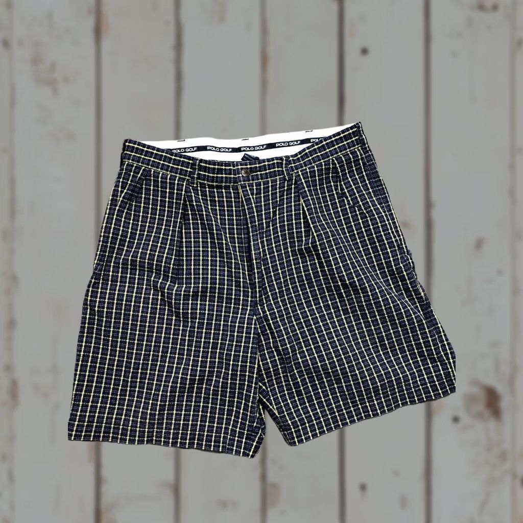 Polo Ralph Lauren Polo Golf Shorts Mens 34 Blue Yellow Plaid Preppy Pleated 100% Cotton Short Size US S / EU 44-46 / 1 - 1 Thumbnail