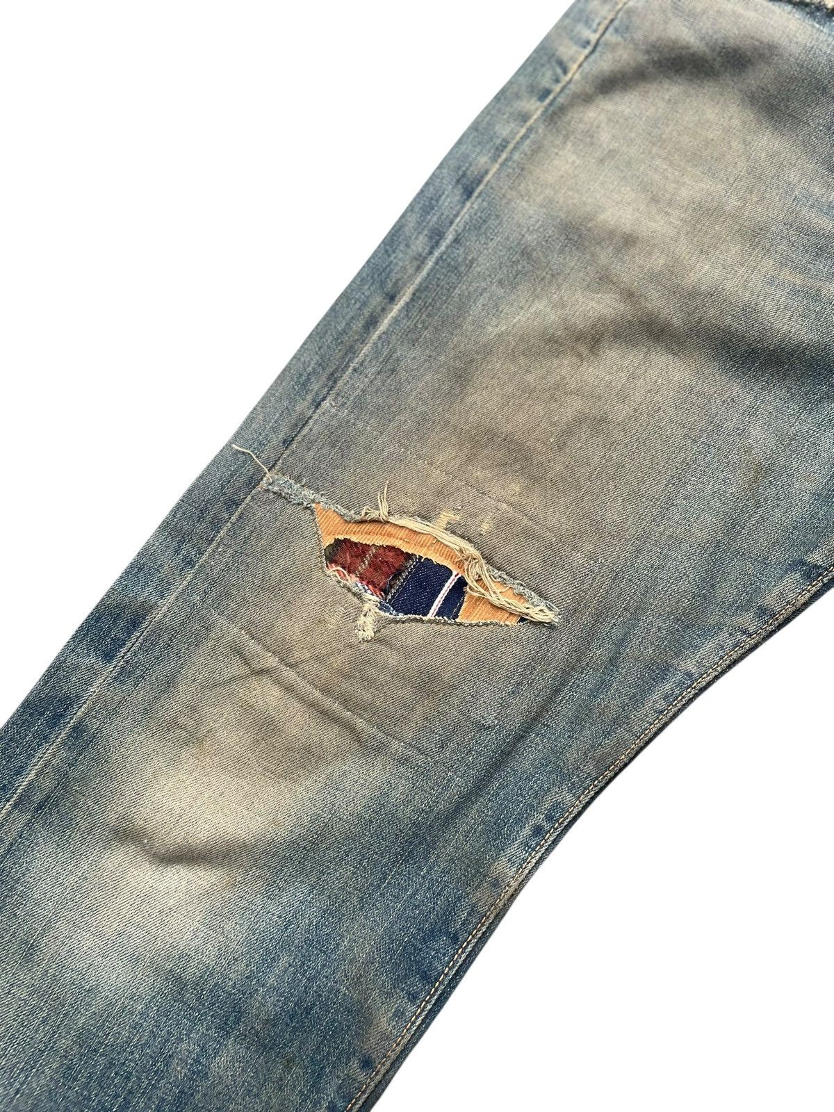Edwin Vintage Edwin 505XX Selvedge Distresed Denim Size US 33 - 6 Thumbnail