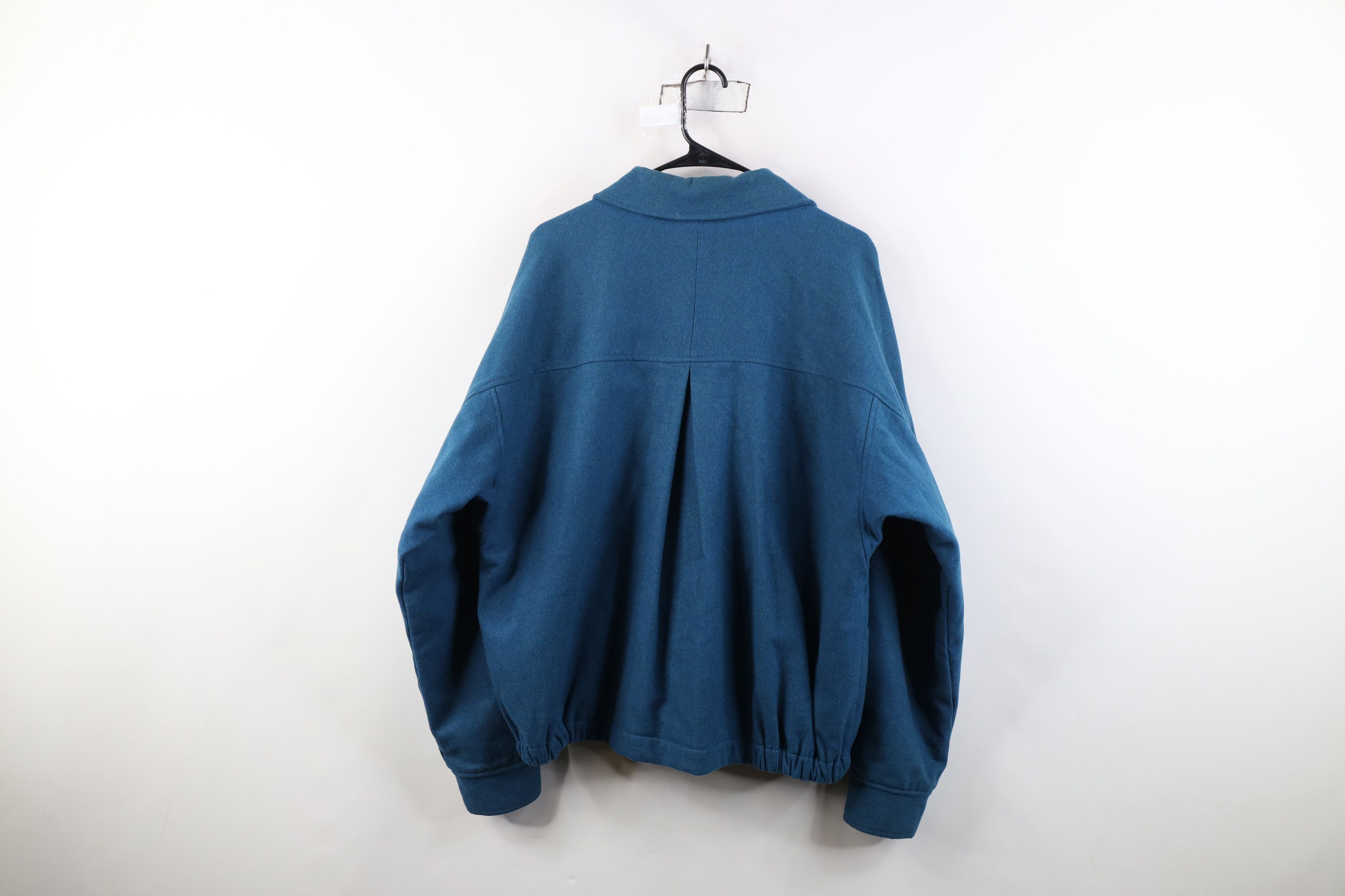 Pendleton Vintage 90s Pendleton Virgin Wool Bomber Jacket Blue USA Size US XL / EU 56 / 4 - 12 Thumbnail