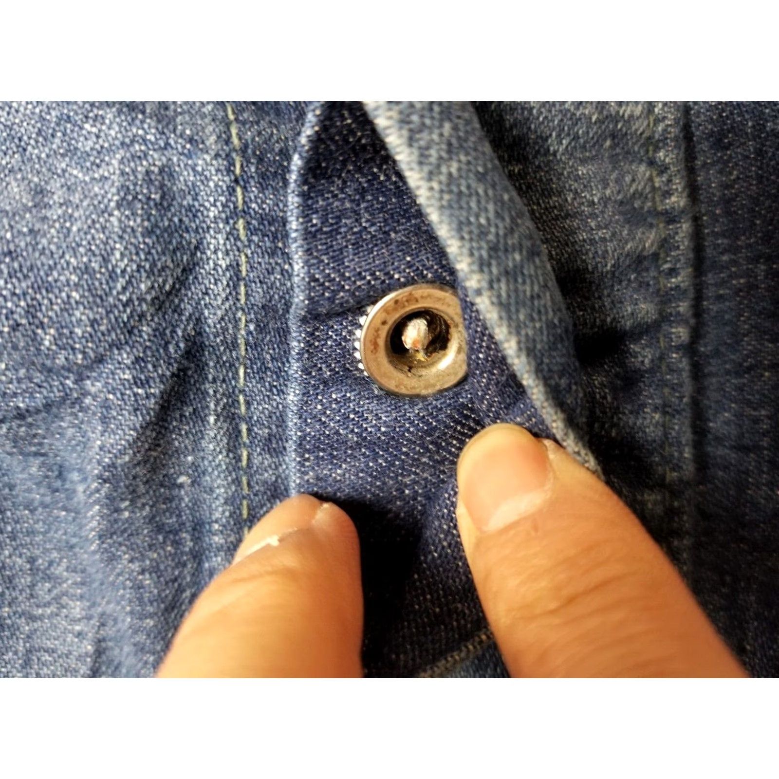 Vintage VINTAGE BIG SMITH SANFORIZED UNION MADE WORK DENIM OVERALL SZ 38 PANTS 38 BLUE JEANS MEN 60s Size US 38 / EU 54 - 6 Thumbnail