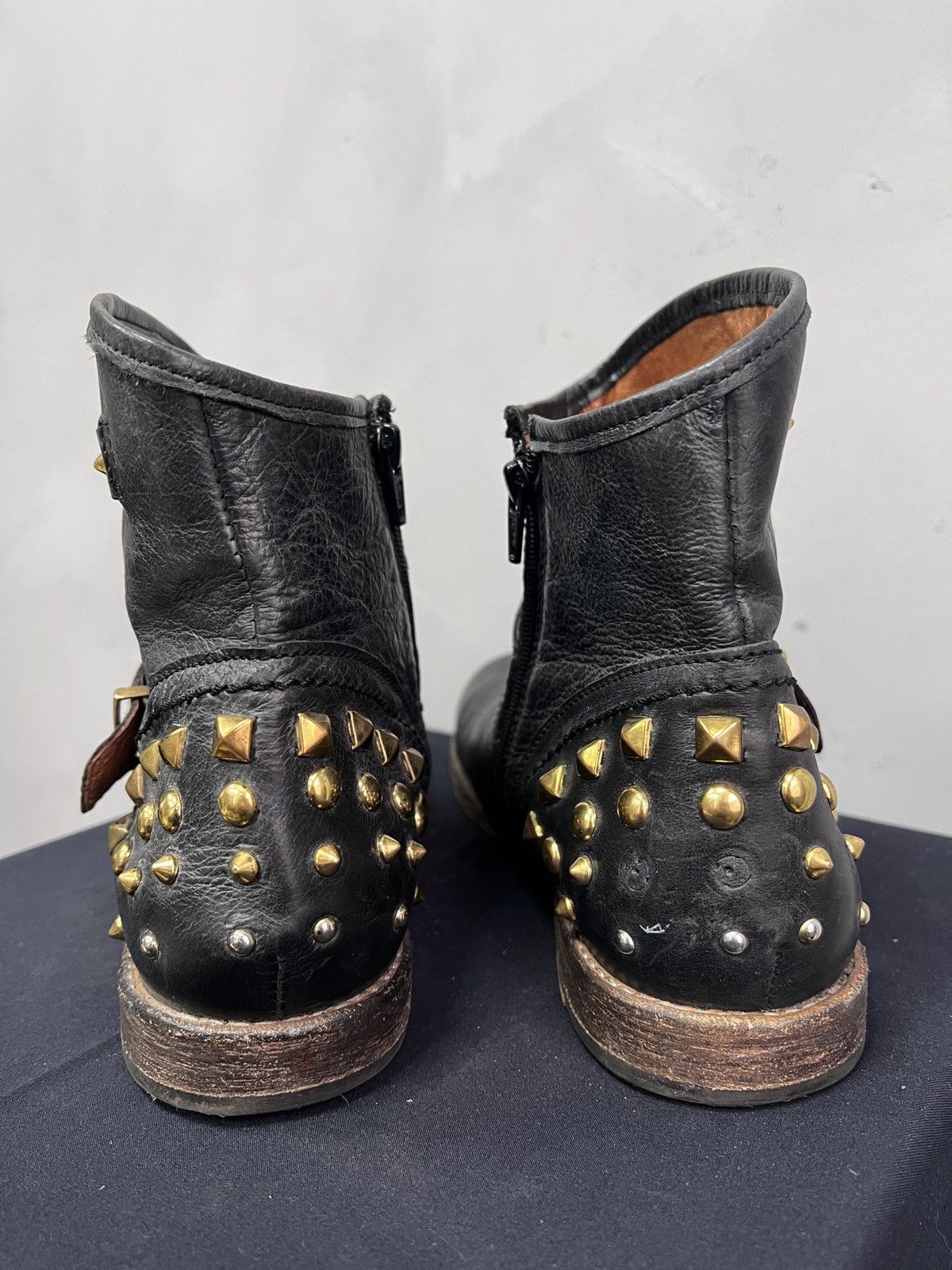 If Six Was Nine Studded cowboy leather platform boots guidi style 90s Size US 7.5 / EU 40-41 - 11 Thumbnail