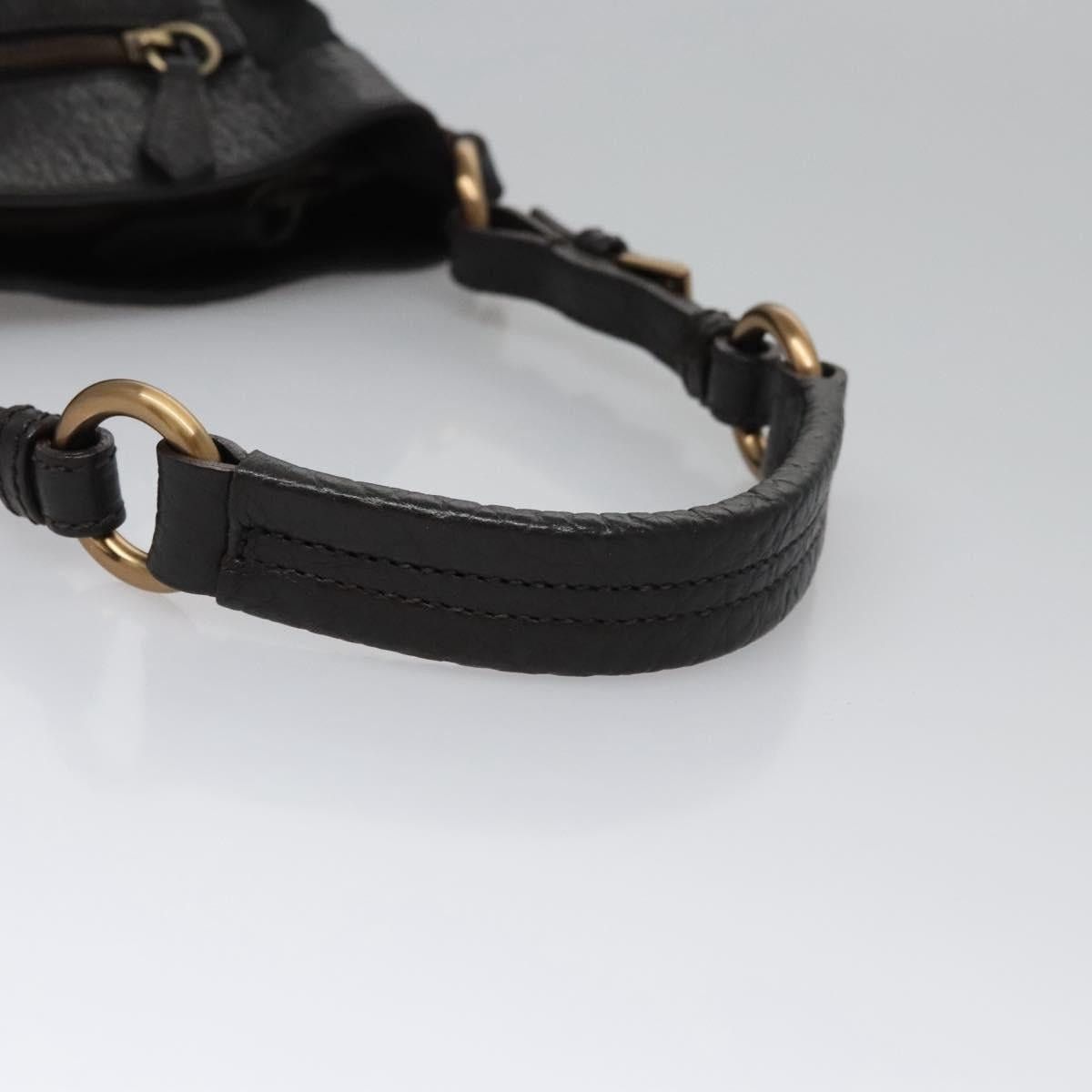 Prada PRADA Hand Bag Nylon Leather Black Gold Size ONE SIZE - 7 Thumbnail