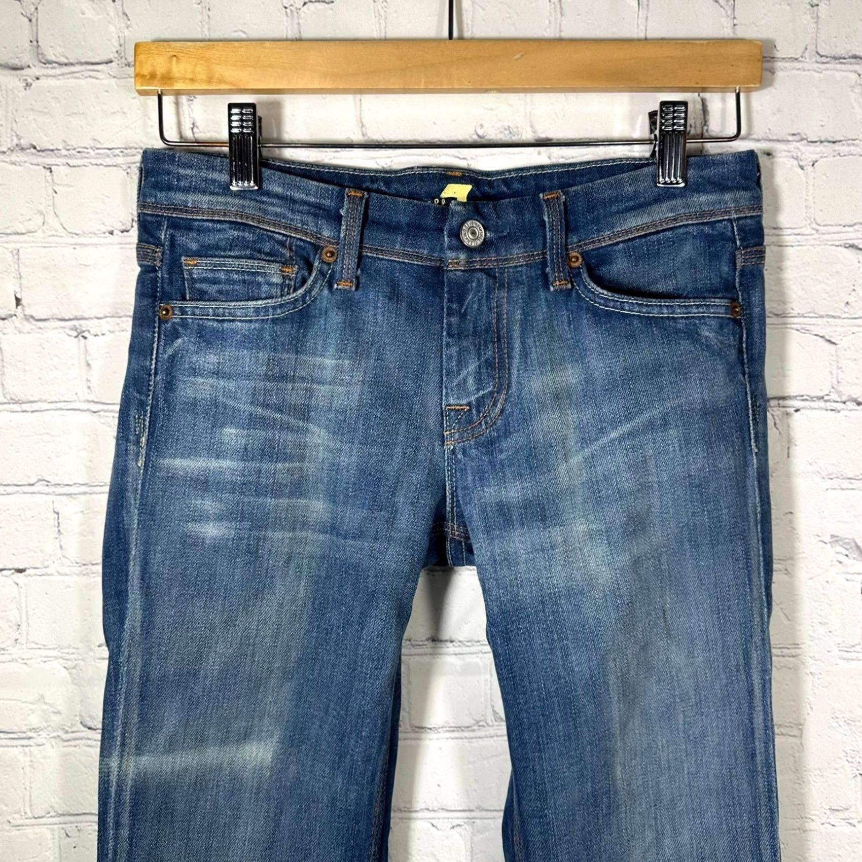 7 For All Mankind 7 For All Mankind Jeans 26 Flynt Wide-Leg Embroidered Back Pocket Blue Denim Jeans Women 26 Inseam 33 Size 26" / US 2 / IT 38 - 3 Thumbnail