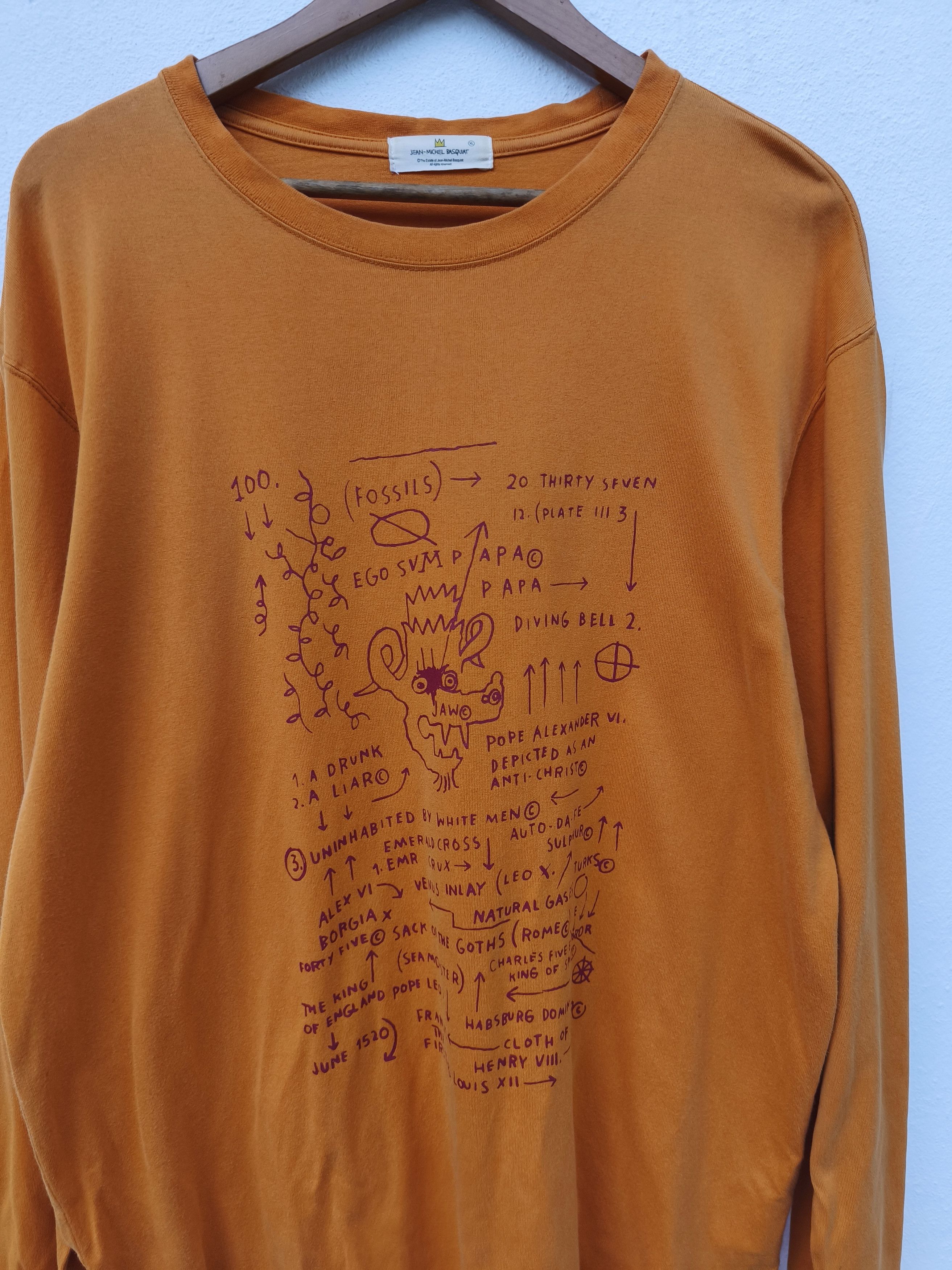 Jean-Michel Basquiat 🔥 Vintage Jean Michel Basquiat t shirt art long sleeve Size US L / EU 52-54 / 3 - 1 Thumbnail
