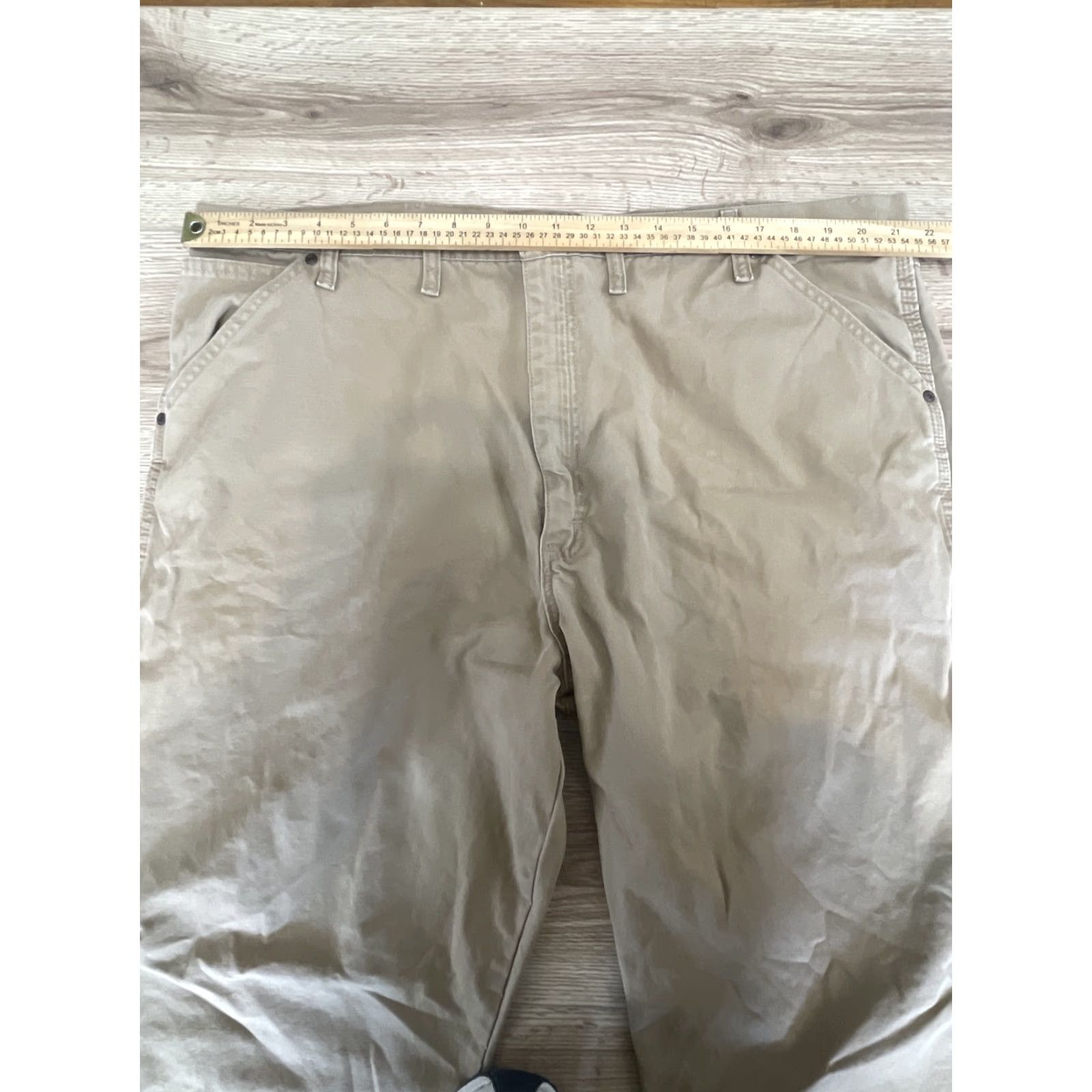 Wrangler Vintage Wrangler Men's Pants 44x32 Canvas Straight Leg Chino Workwear Size US 44 / EU 60 - 2 Thumbnail