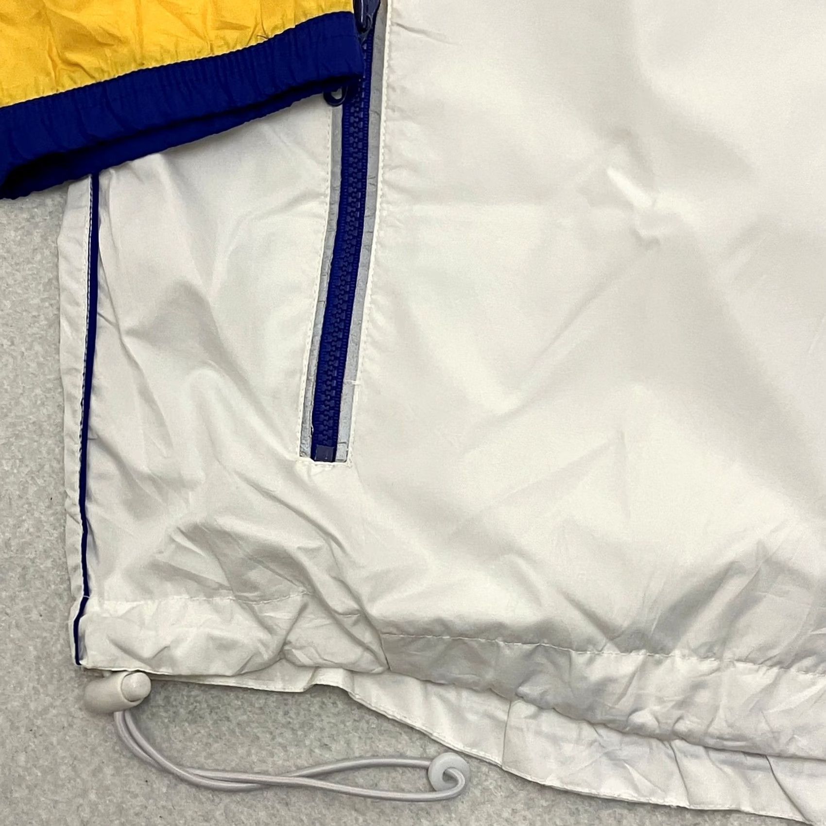 Nike VINTAGE Nike Windbreaker Jacket Womens M 8/10 White Yellow Blue 90s Shell Size M / US 6-8 / IT 42-44 - 5 Thumbnail
