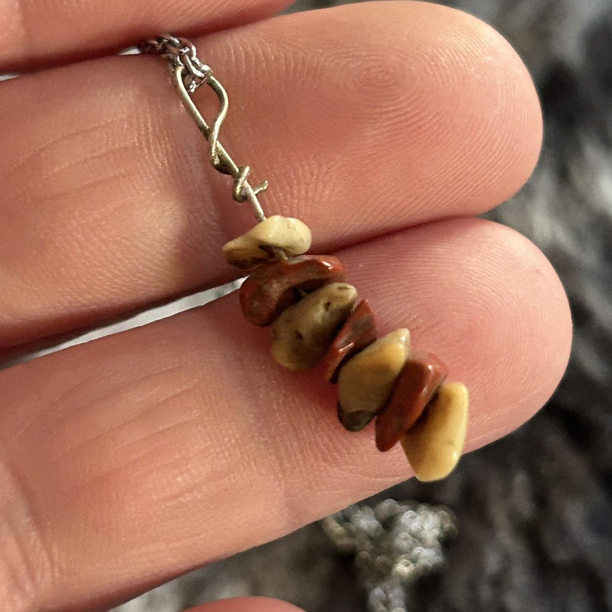 Handmade Handcrafted genuine stone pendant on chain necklace Size ONE SIZE - 1 Thumbnail