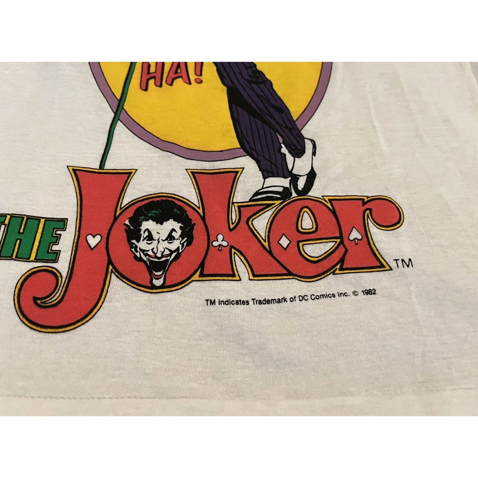 Vintage VINTAGE DC Comics Batman Joker White Shirt XS Small Regular Short Sleeve Crew Neck Mens 80s USA Shirt Size US S / EU 44-46 / 1 - 2 Thumbnail