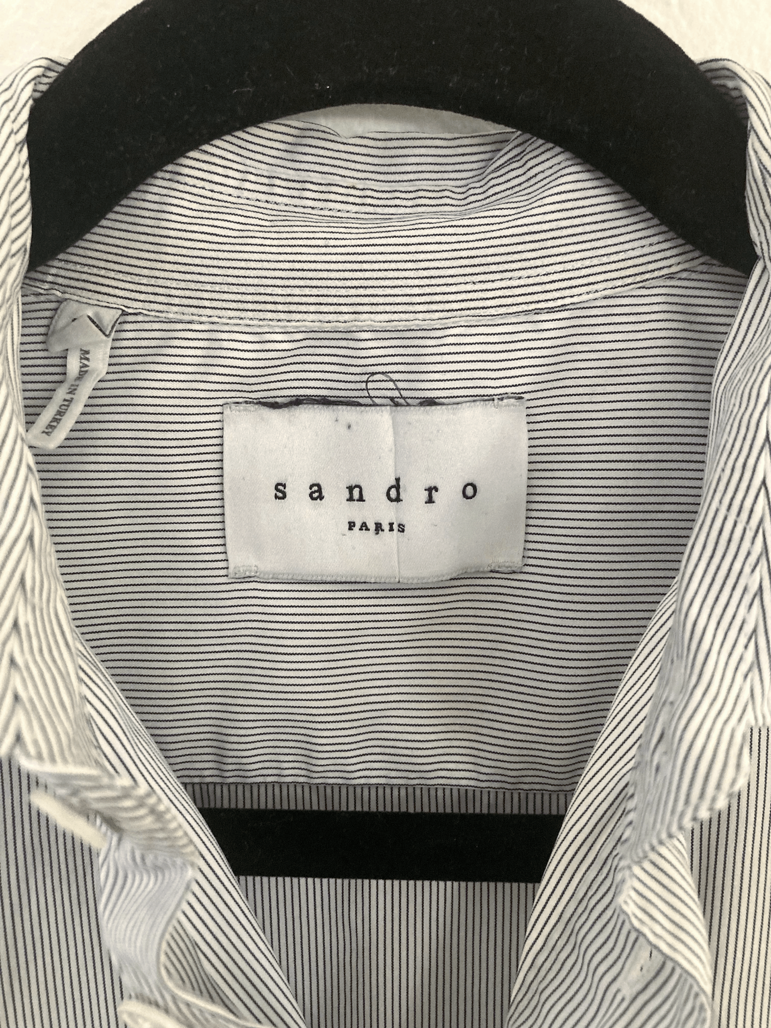 Sandro Thin Striped Button Down Shirt Size US XXS / EU 40 - 2 Thumbnail