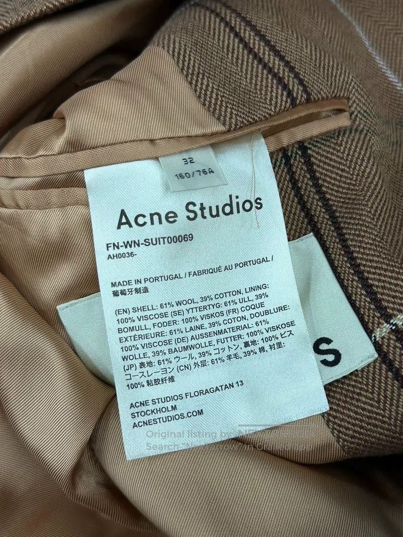 Acne Studios Acne Studios Plaid Wool Suit Jacket Size 4XL / US 24-26 - 5 Thumbnail