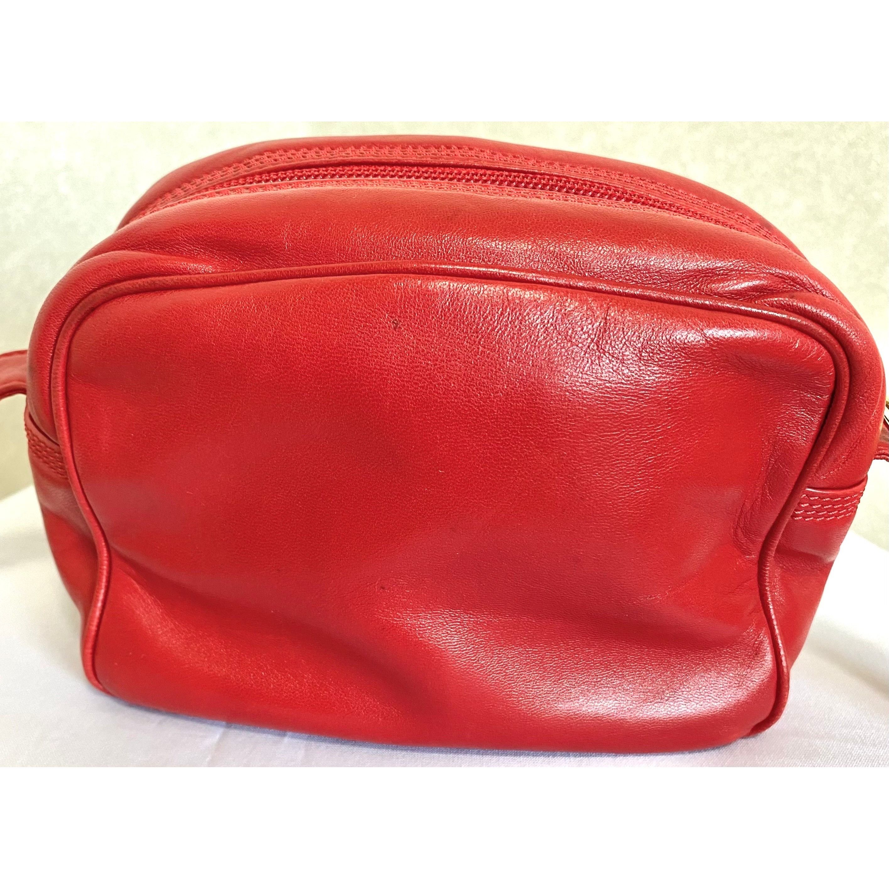 Loewe Vintage LOEWE red genuine ostrich and nappa leather bag Size ONE SIZE - 3 Thumbnail
