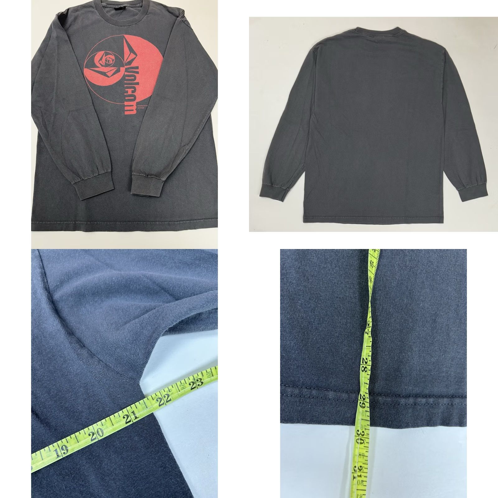 Volcom VINTAGE Volcom Stone Tee Long Sleeve Large Gray/Red 2000s Size US L / EU 52-54 / 3 - 8 Thumbnail
