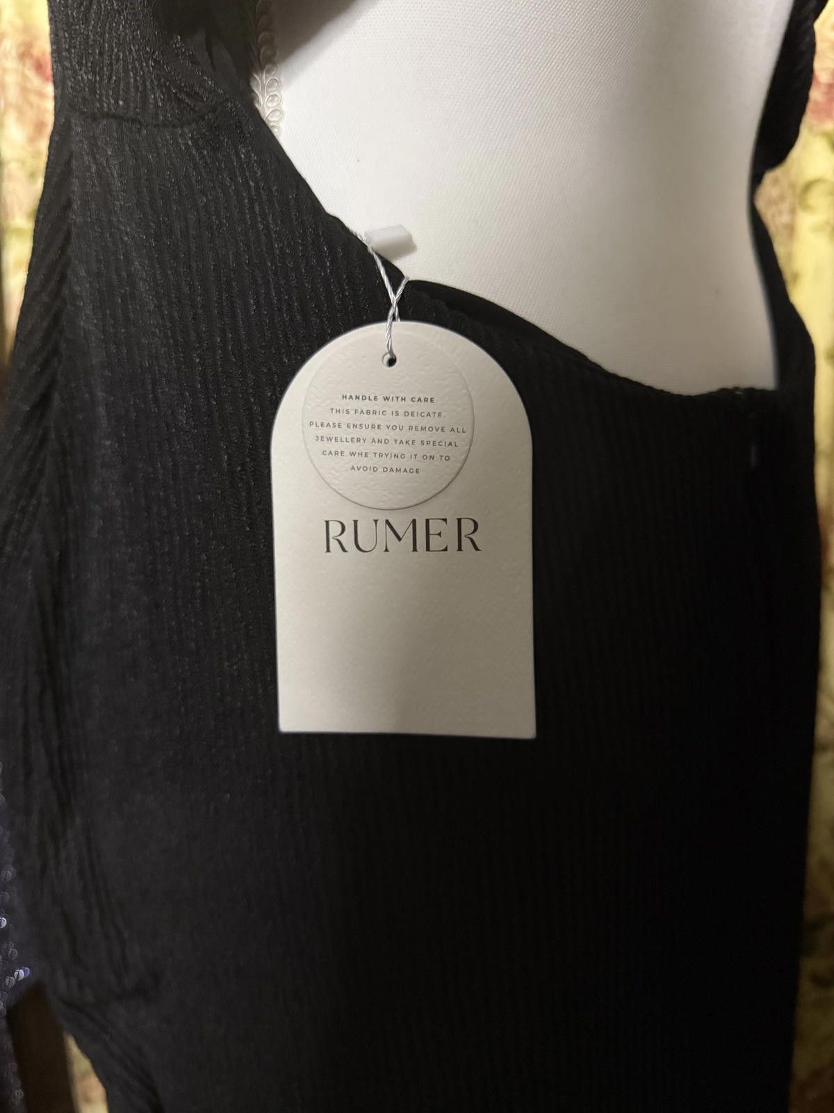 Other Rumer the Label Rosa Maxi Black Ribbed with Leg Cut Out XL Size XL / US 12-14 / IT 48-50 - 4 Thumbnail