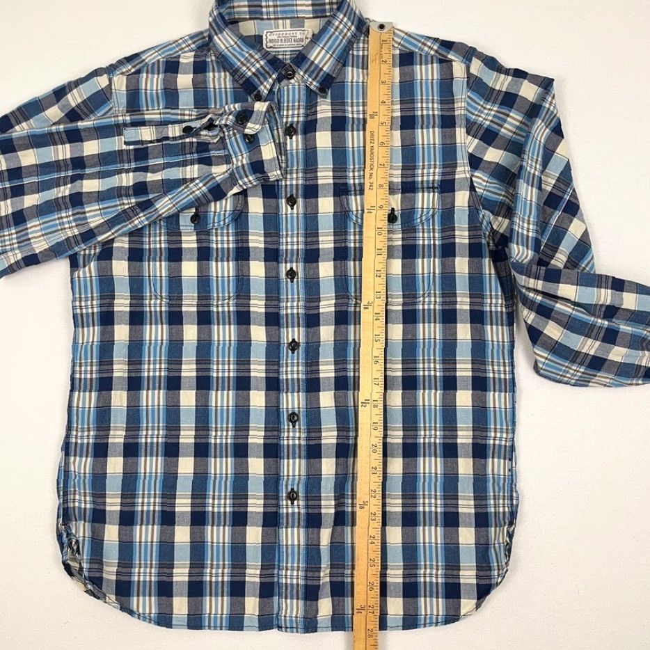 CO Guideboat Co Shirt Mens Large Blue Indigo Bleeder Madras Button Down Casual Prep Shirt Size US L / EU 52-54 / 3 - 4 Thumbnail