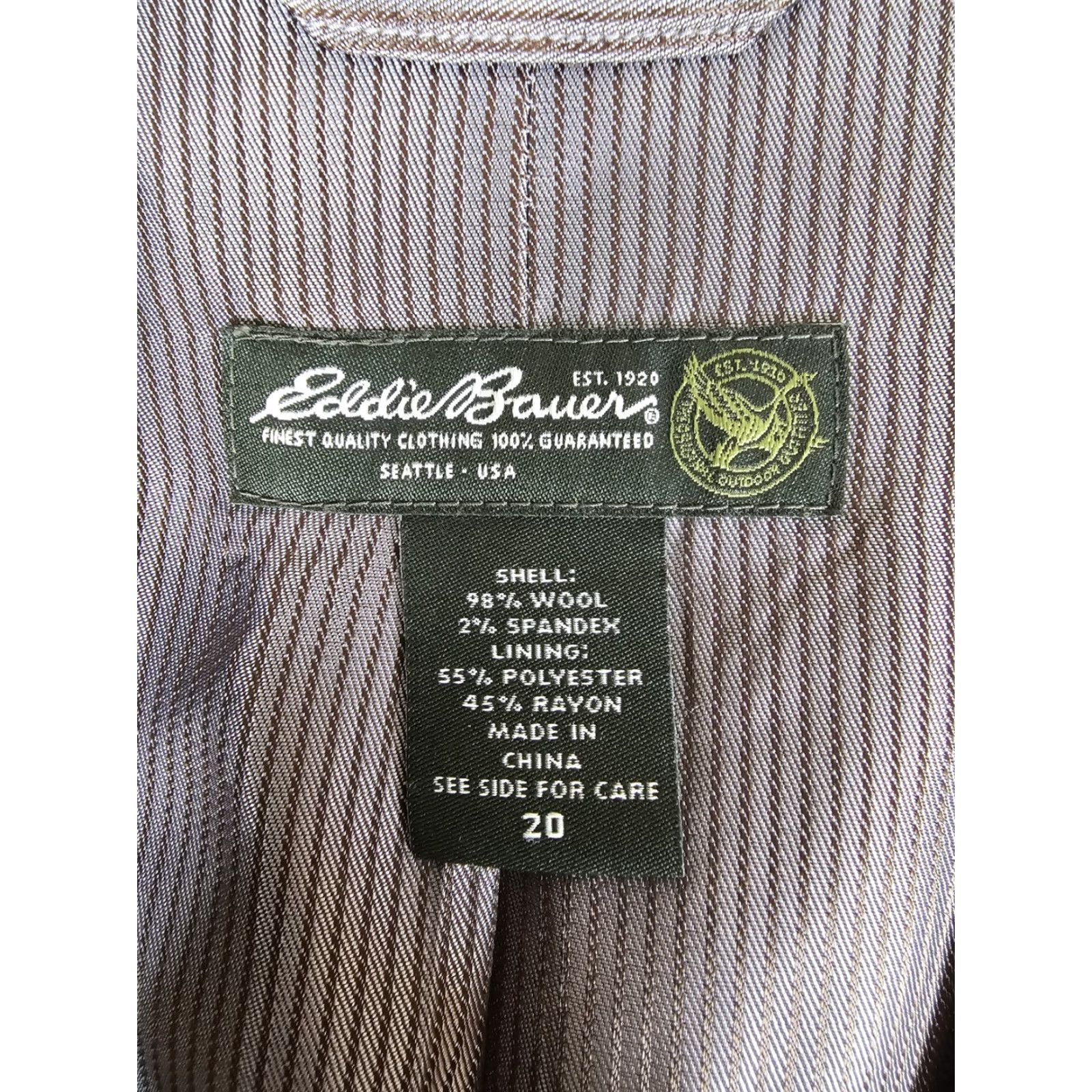 Eddie Bauer Eddie Bauer Travel Blazer Wool Blend Single Button Beige Womens 20R Size 3XL / US 20-22 - 4 Thumbnail