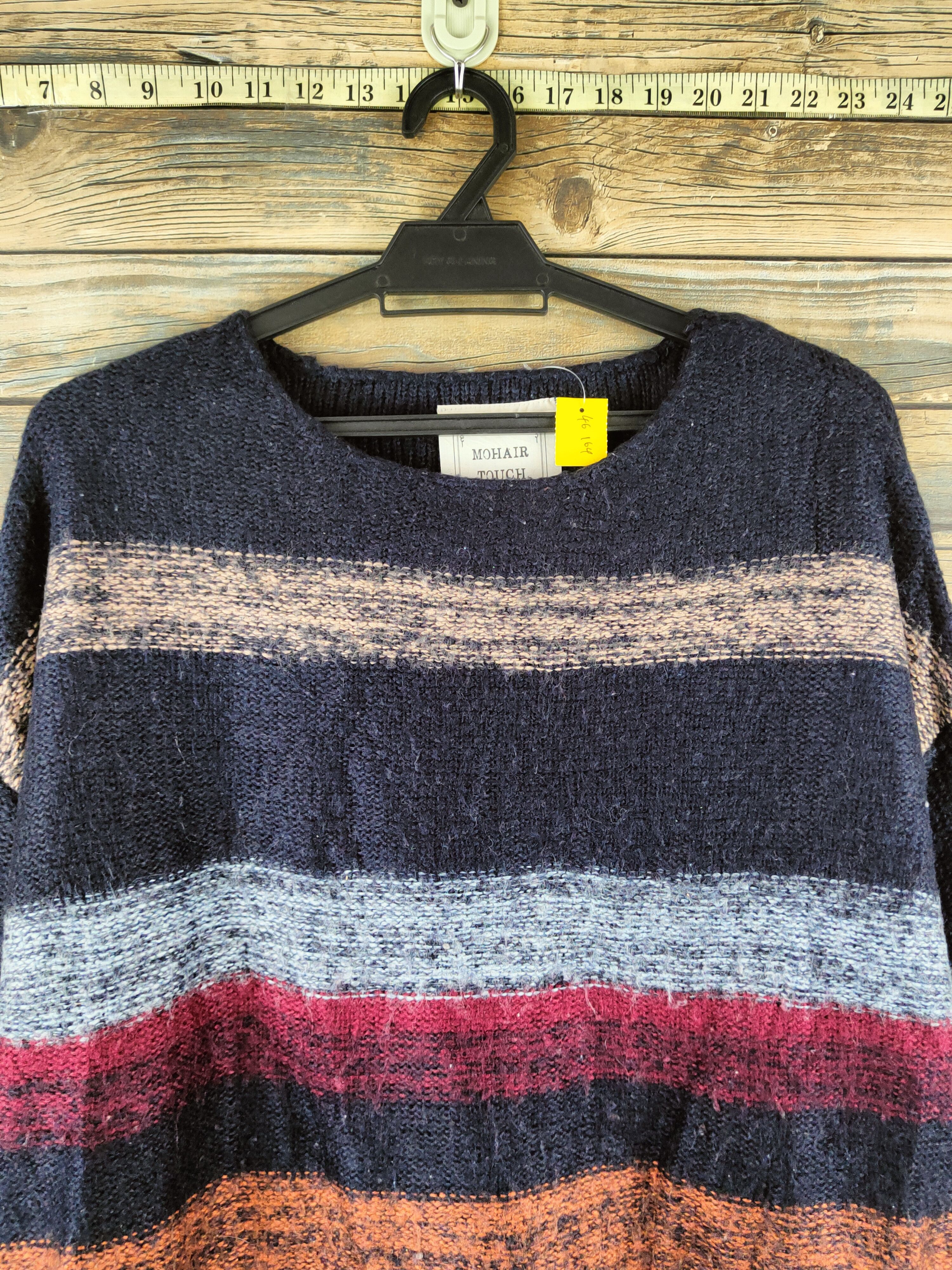 Japanese Brand DL Mohair Touch Black Knitwear Crop Tops #46-164 Size L / US 10 / IT 46 - 2 Thumbnail