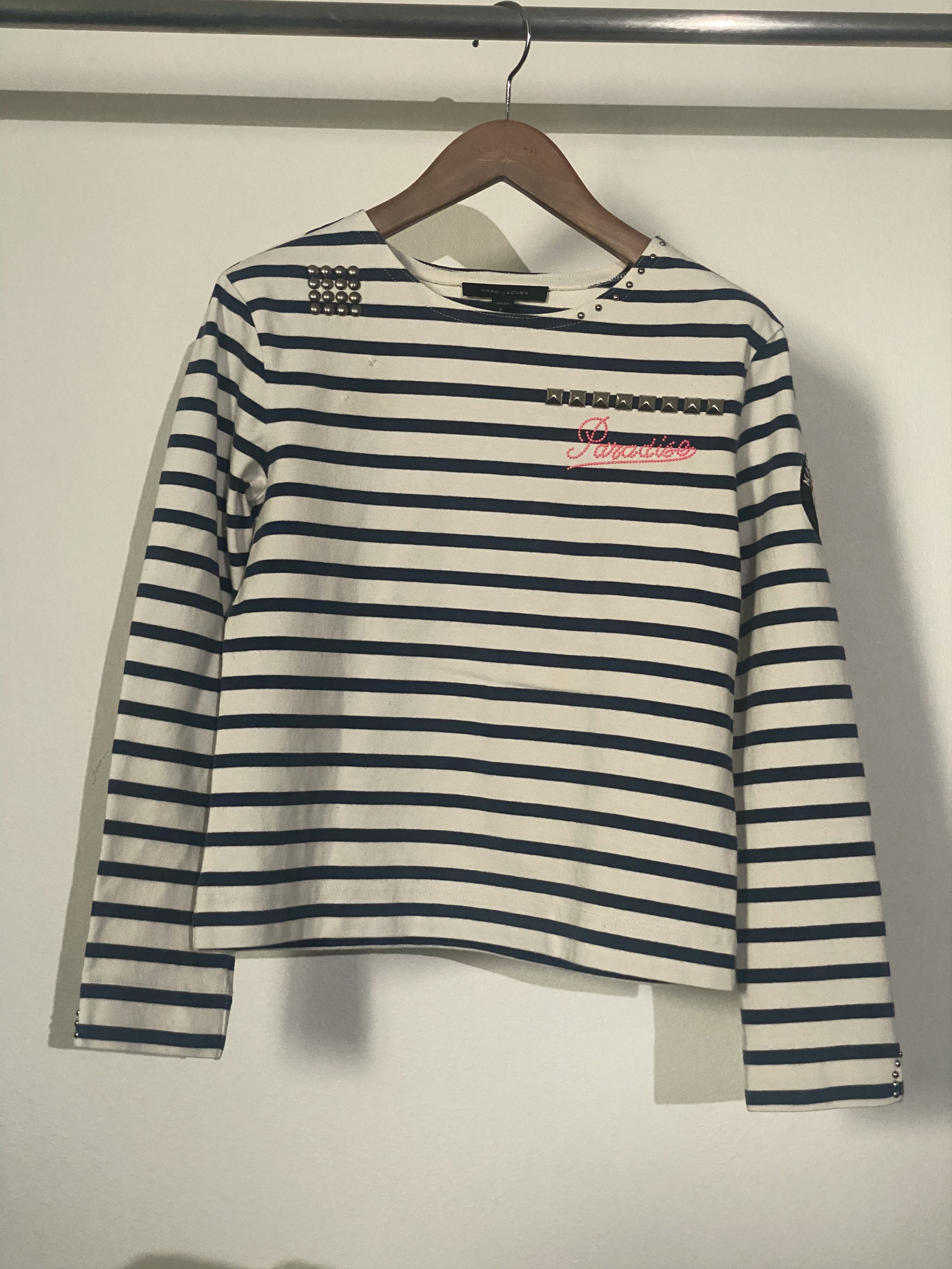 NVY/ECRU Striped Studed w/ Patches "Paradise"