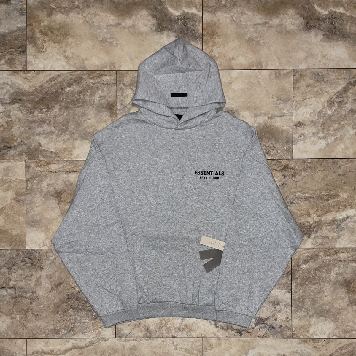 Fear of God Essentials Fleece Hoodie Light Heather Gray Sz L