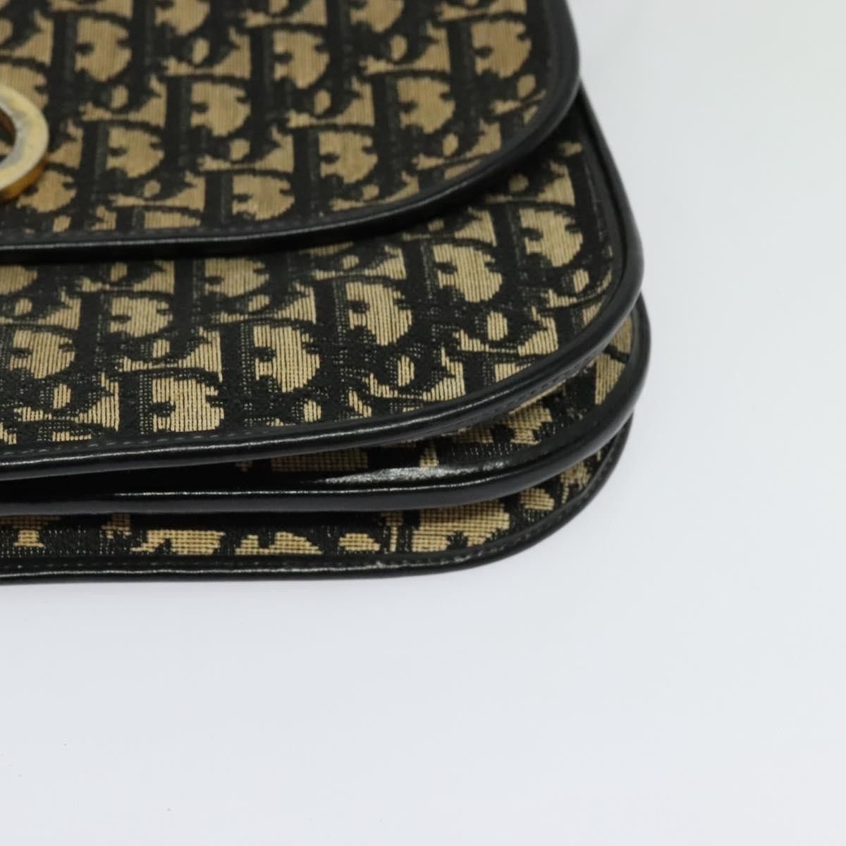 Dior DIOR Trotter Canvas Shoulder Bag Navy Gold Size ONE SIZE - 15 Thumbnail