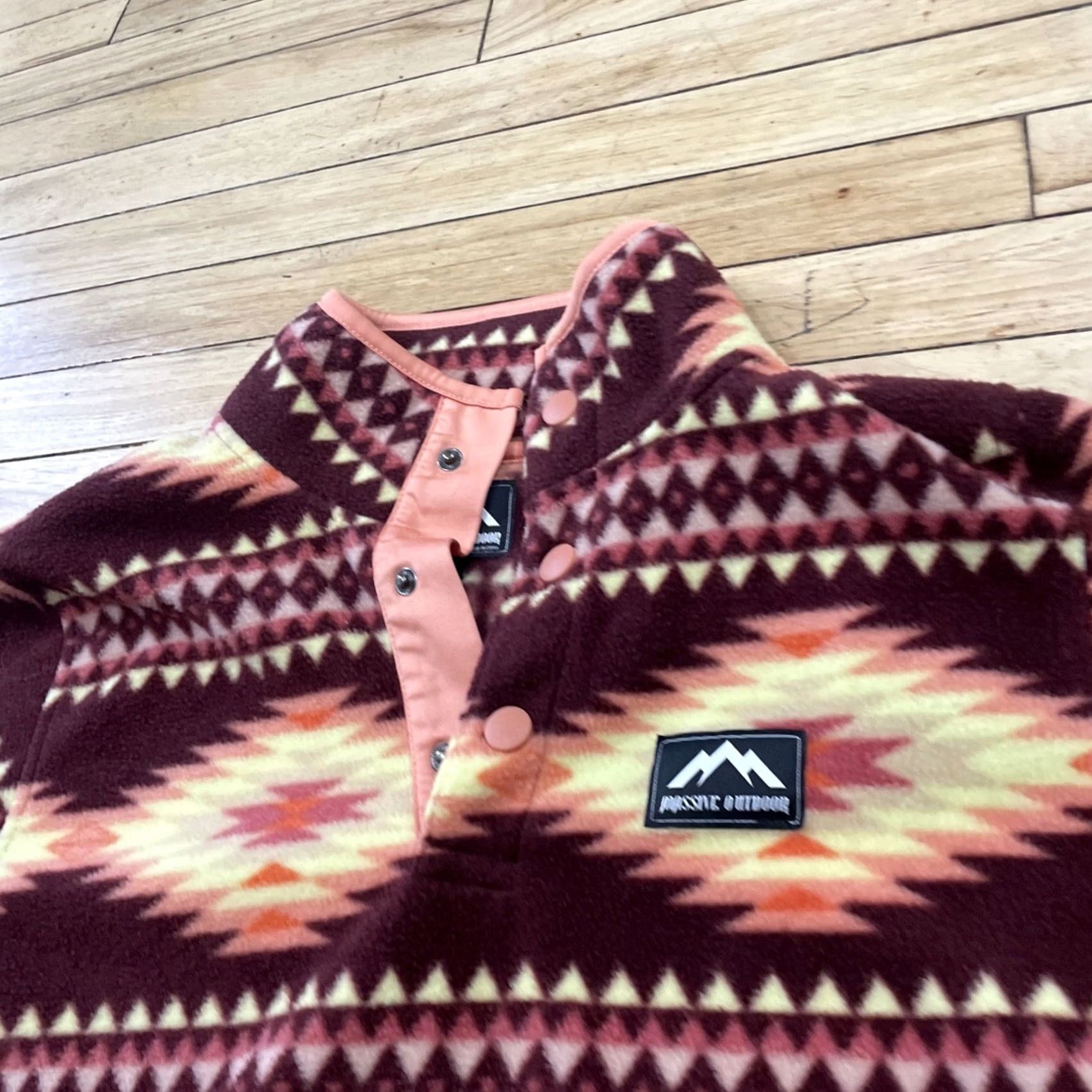 Vintage MASSIVE OUTDOOR Snap Sherpa Fleece Mens S Red Orange Tribal Aztec Southwest Jacket Mens Snap Fleece Outdoor Aztec Southwest Red Sportswear Size US S / EU 44-46 / 1 - 6 Thumbnail
