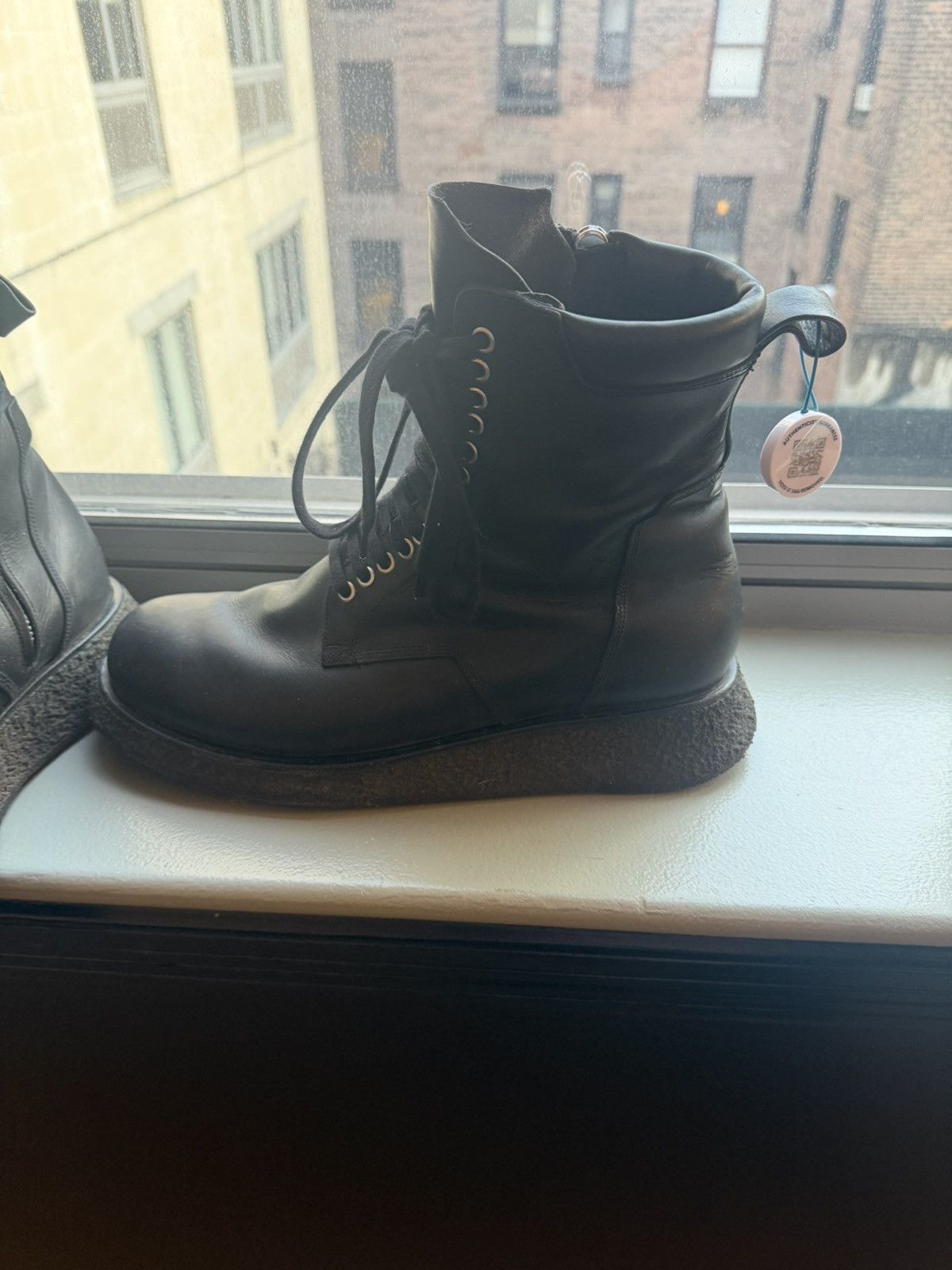 Rick Owens RICK OWENS GLITTER COMBAT BOOTS Size US 12 / EU 45 - 5 Thumbnail
